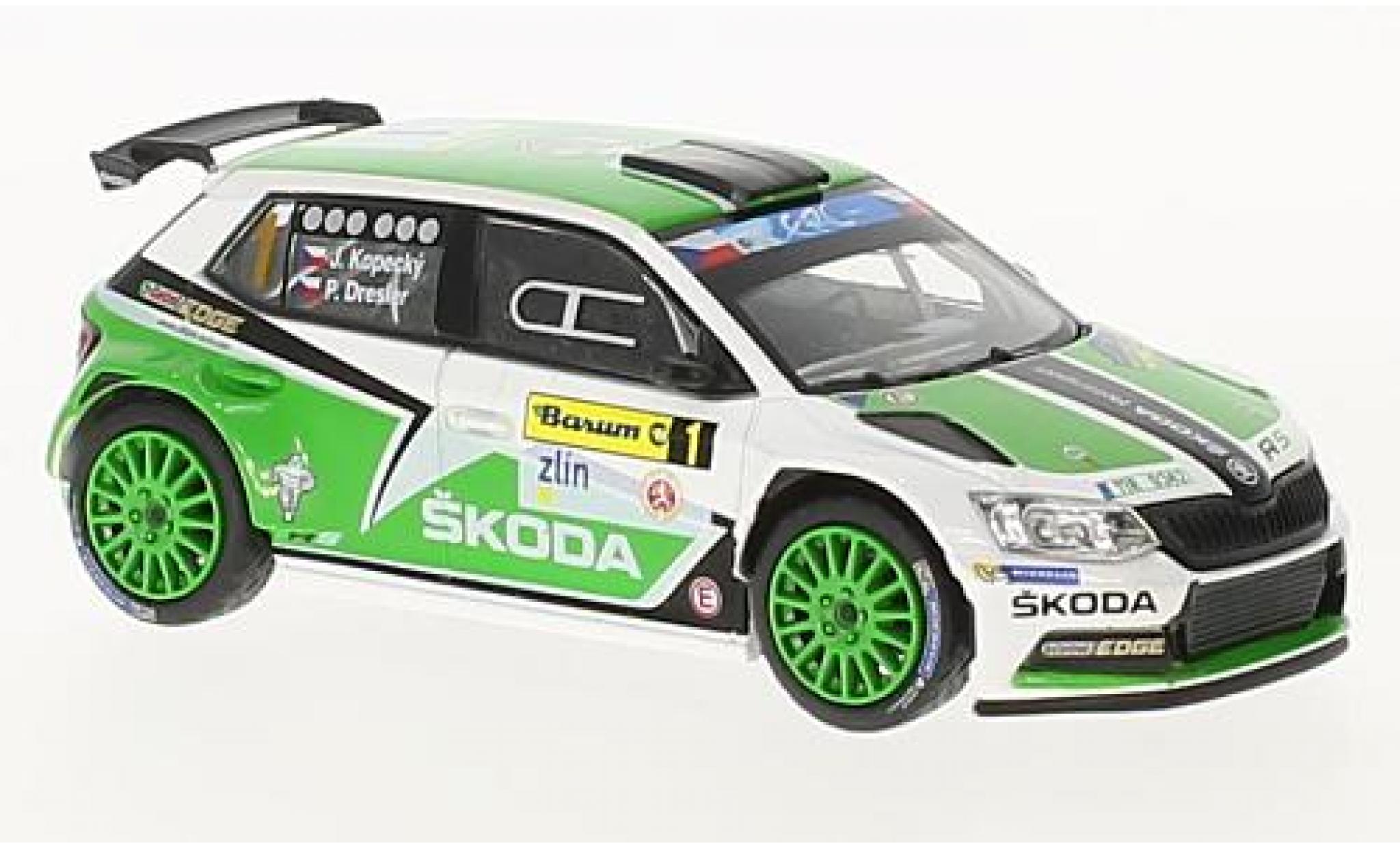 Skoda Fabia 1/43 Abrex III R5 No.1 Barum Rally Zlin 2015 J.Kopecky/P.Dresler modelauto