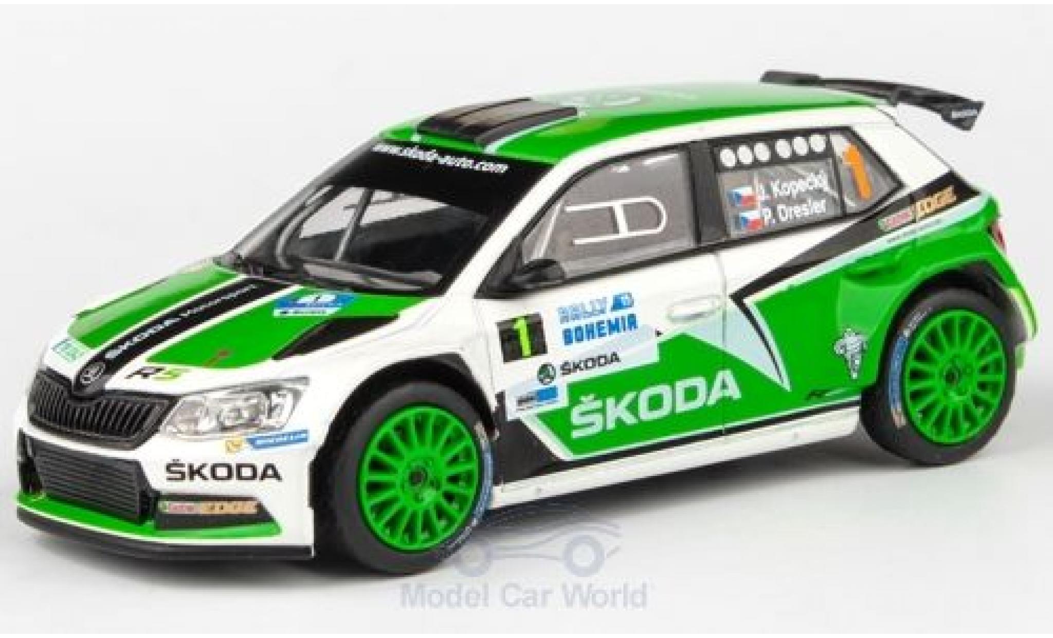 Skoda Fabia 1/43 Abrex III R5 No.1 Rallye Bohemia 2015 J.Kopecky/P.Dresler modelauto