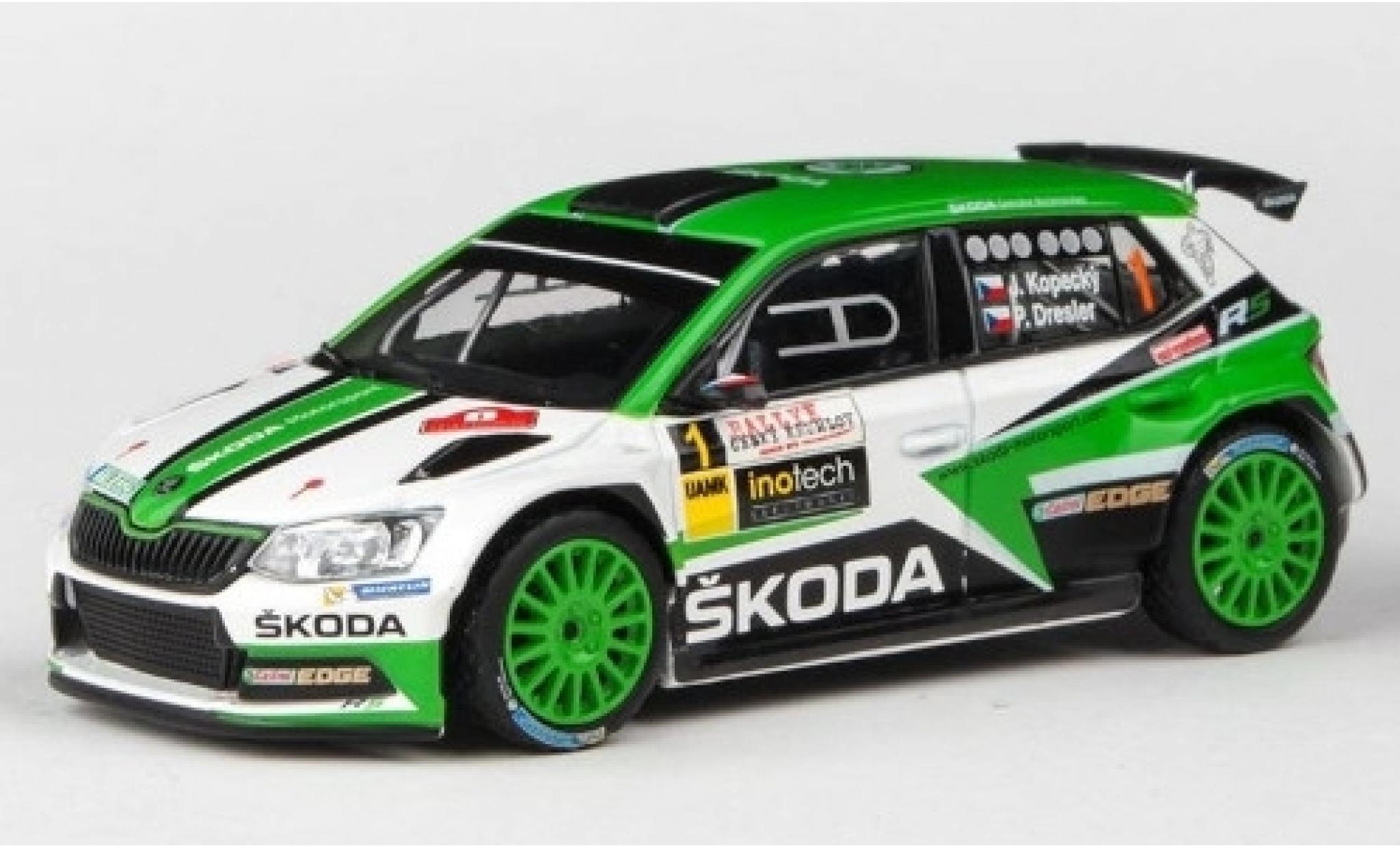 Skoda Fabia 1/43 Abrex III R5 No.1 Motorsport Rally Cesky Krumlov 2017 J.Kopecky/P.Dresler modelauto