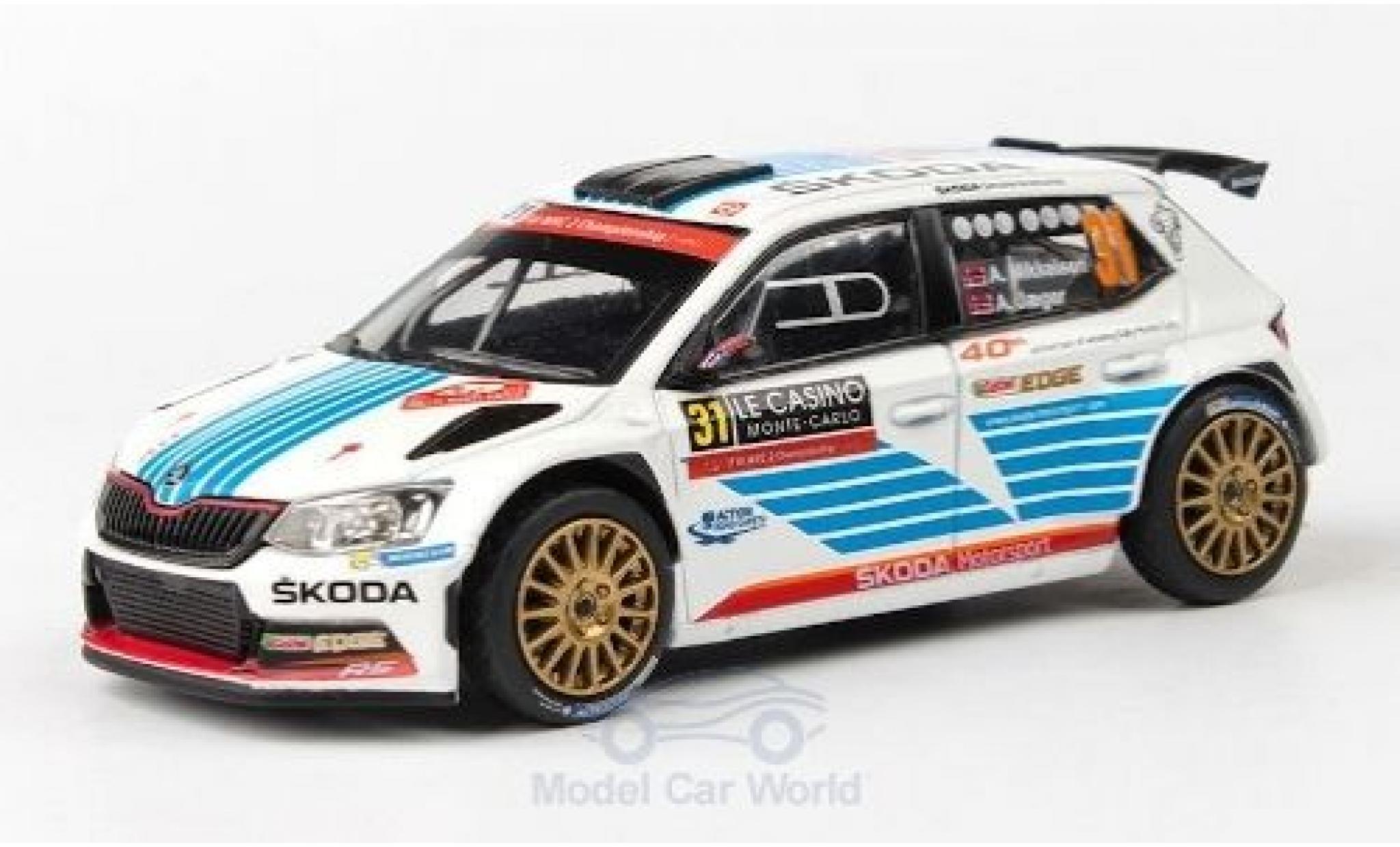 Skoda Fabia 1/43 Abrex III R5 No.31 Rallye WM Rallye Monte Carlo 2017 A.Mikkelsen/A.Jaeger modelauto
