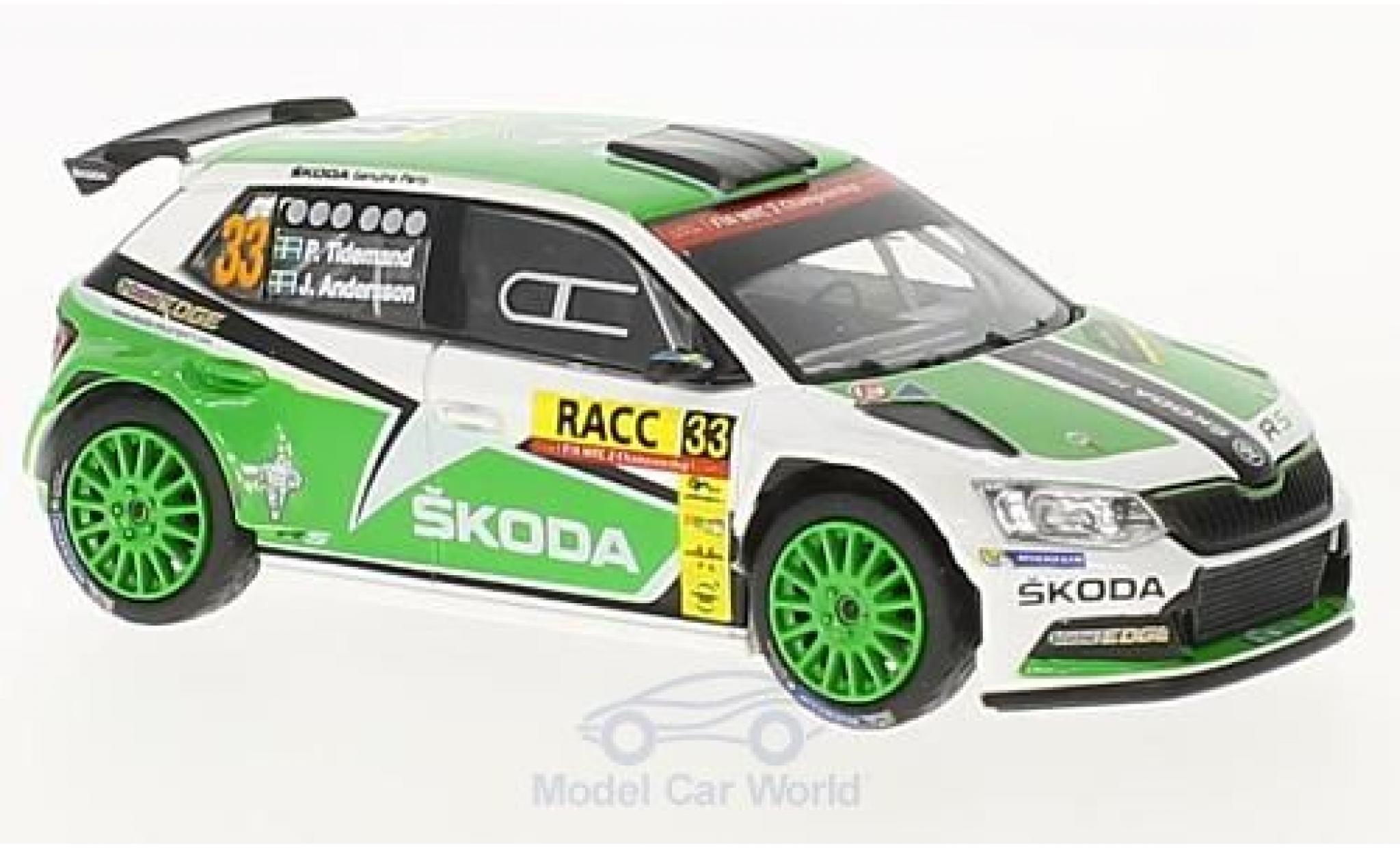 Skoda Fabia 1/43 Abrex III R5 No.33 Rallye WM Rallye Catalunya 2016 P.Tidemand/J.Andersson modelauto