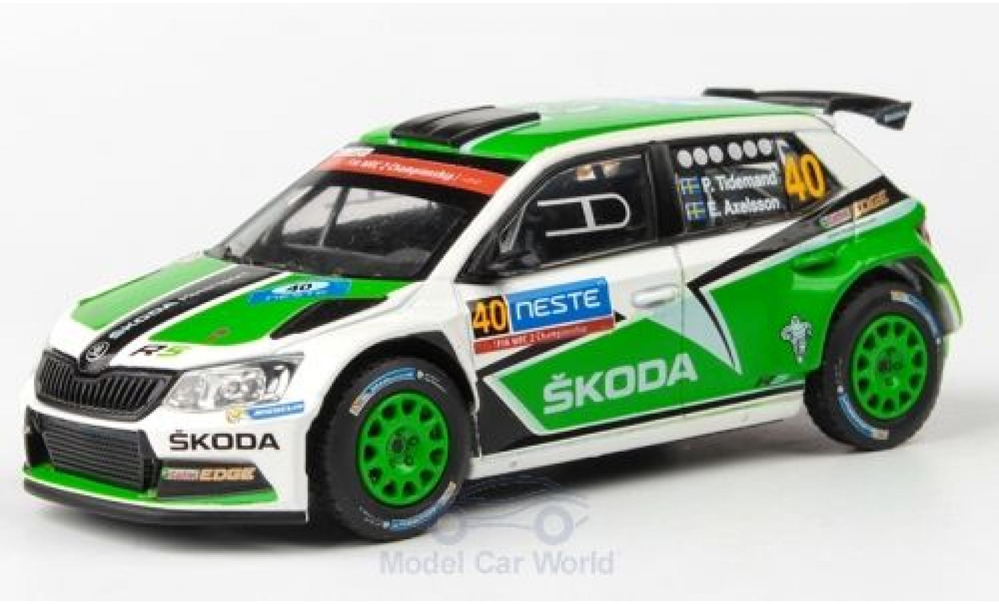 Skoda Fabia 1/43 Abrex III R5 No.40 Rallye WM Rallye Finnland 2015 P.Tidemand/E.Axelsson modelauto