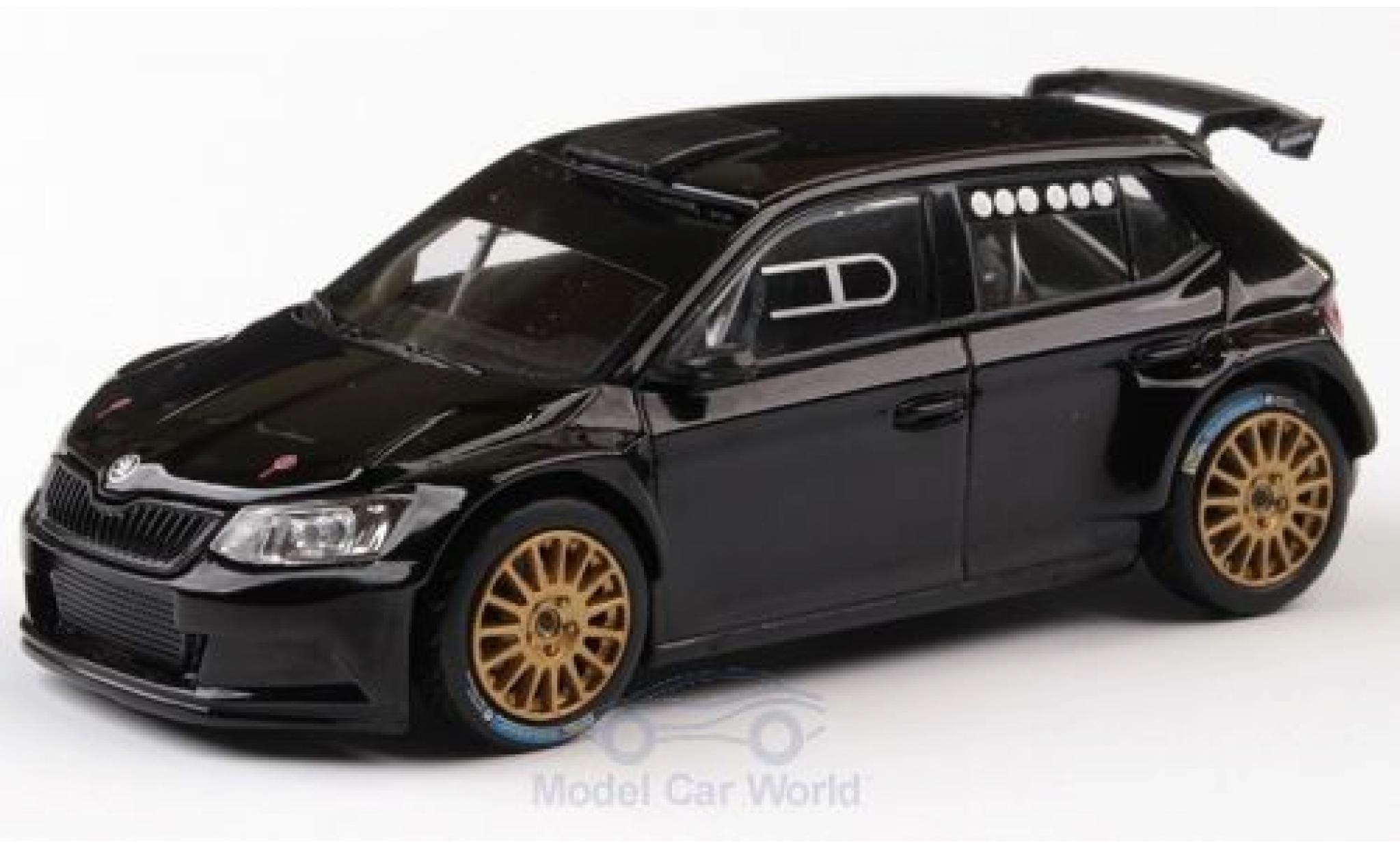 Skoda Fabia 1/43 Abrex III R5 zwart 2015 modelauto
