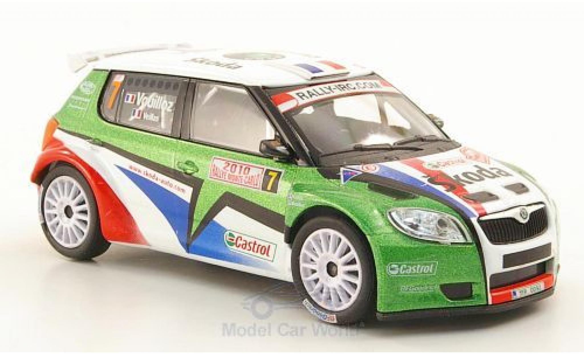 Skoda Fabia 1/43 Abrex S2000 No.7 Rallye Monte-Carlo 2010 Vouilloz modelauto