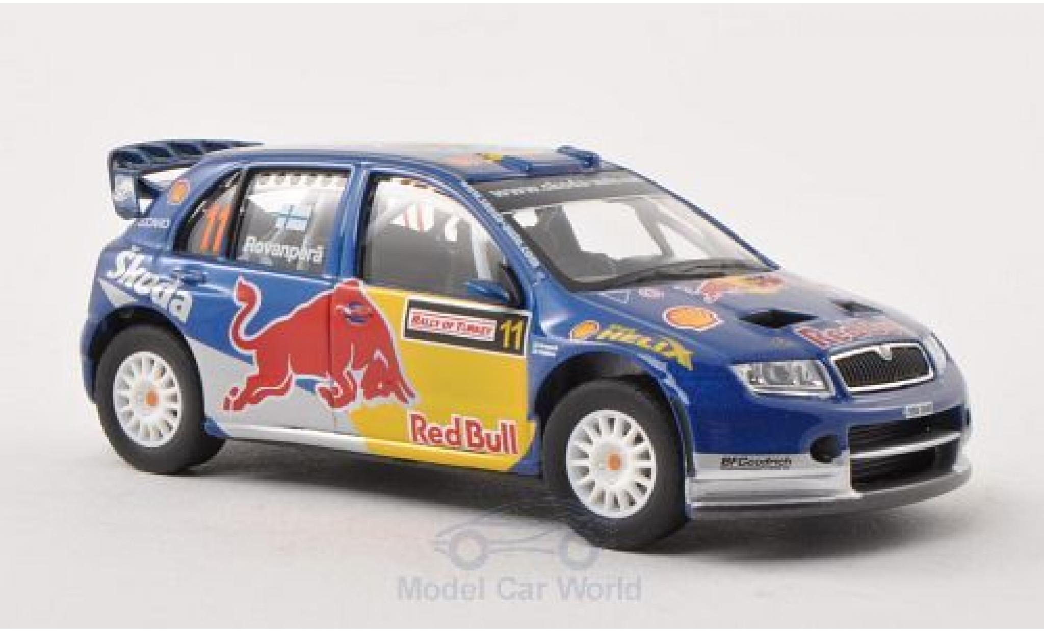 Skoda Fabia WRC 1/43 Abrex WRC Evo II No.11 Red Bull Rally T&uuml;rkei 2006 modelauto