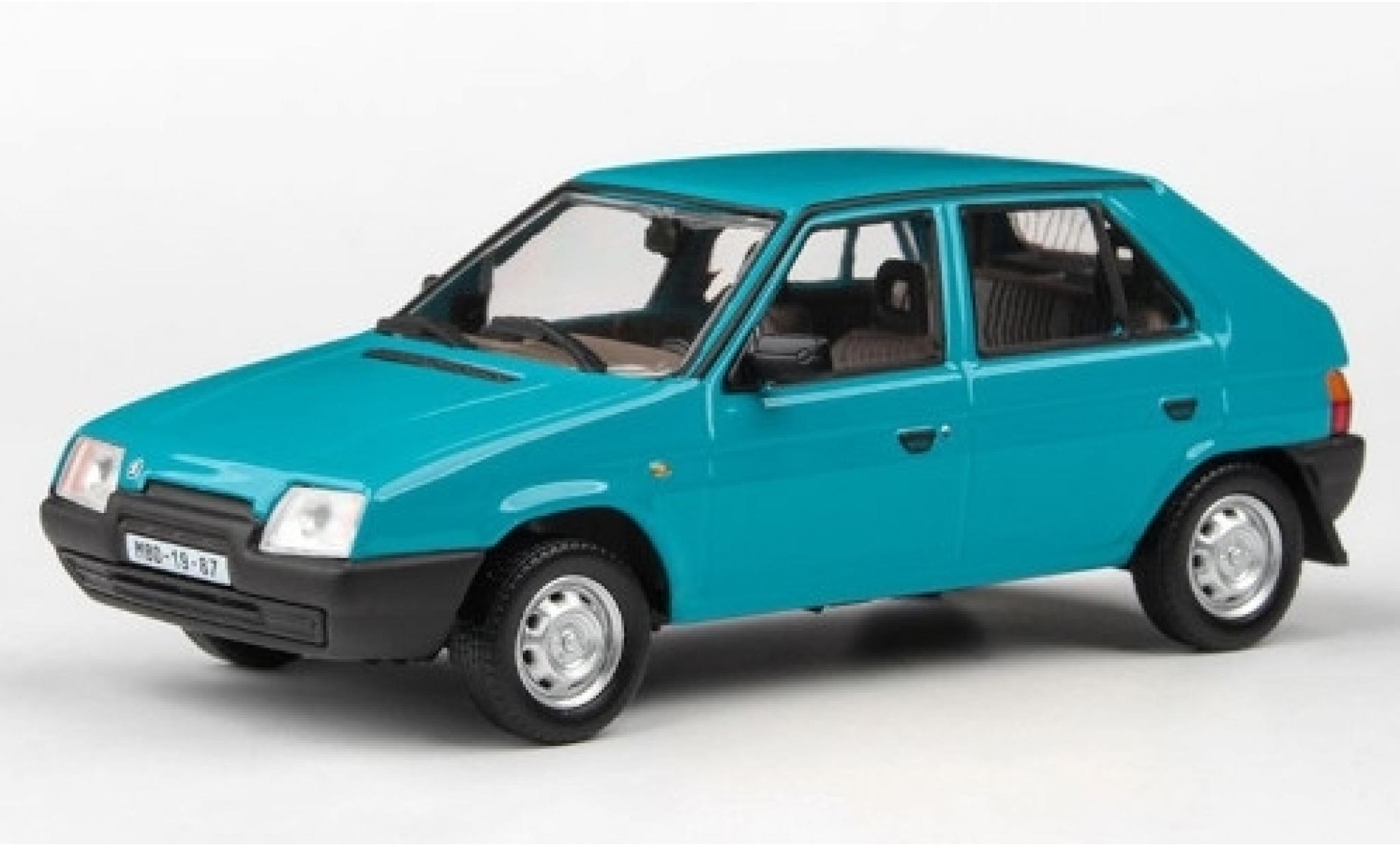Skoda Favorit 1/43 Abrex 136L blauw 1988 modelauto