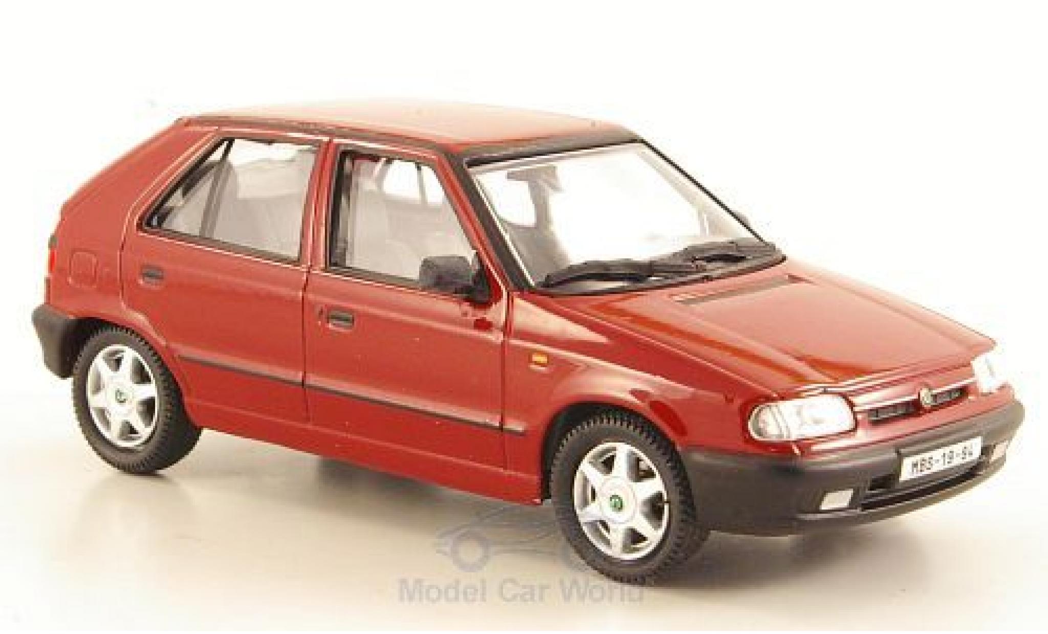 Skoda Felicia 1/43 Abrex 1.3 GLXi rood 1994 ohne Vitrine modelauto