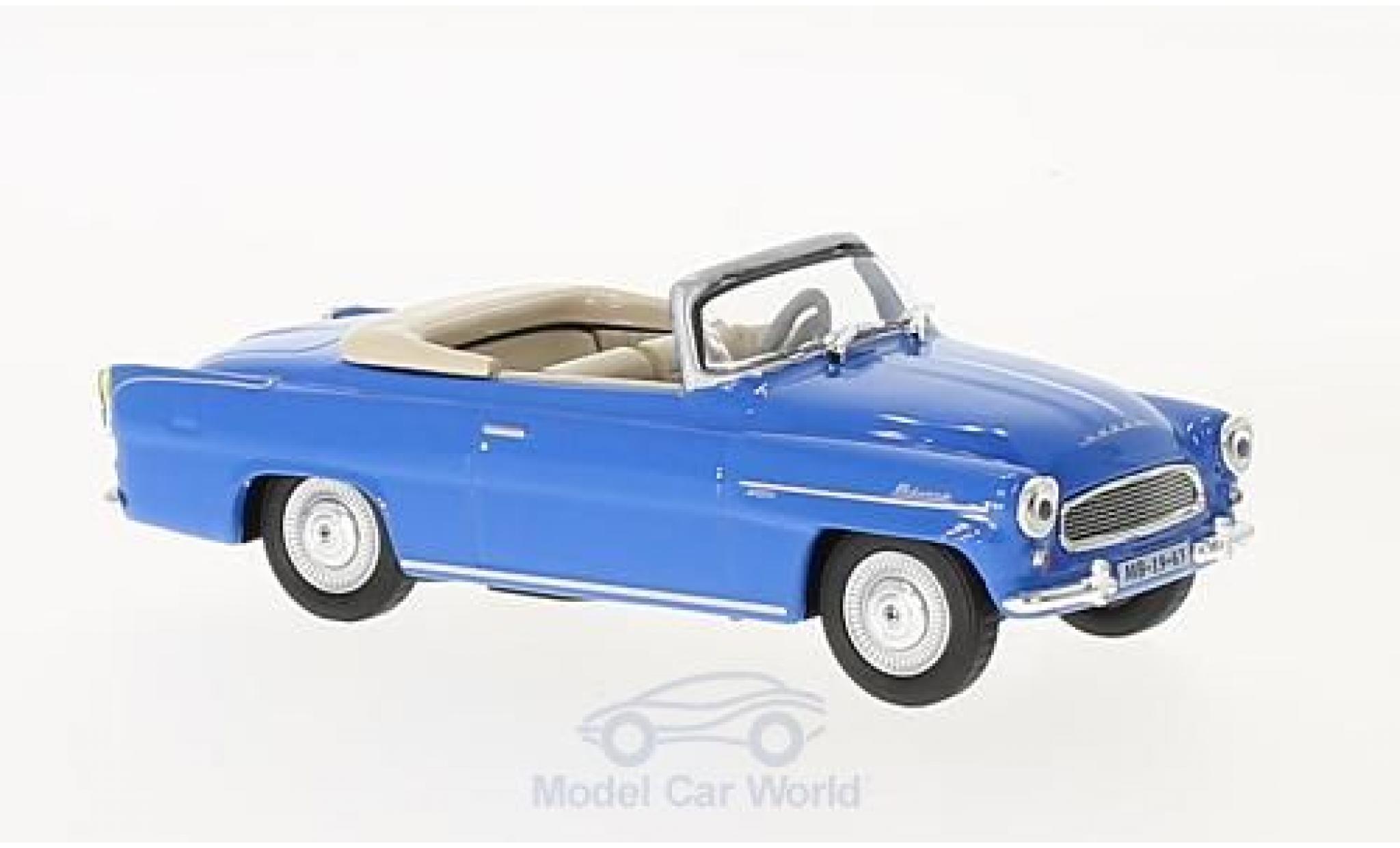 Skoda Felicia 1/43 Abrex Roadster blauw 1963 modelauto
