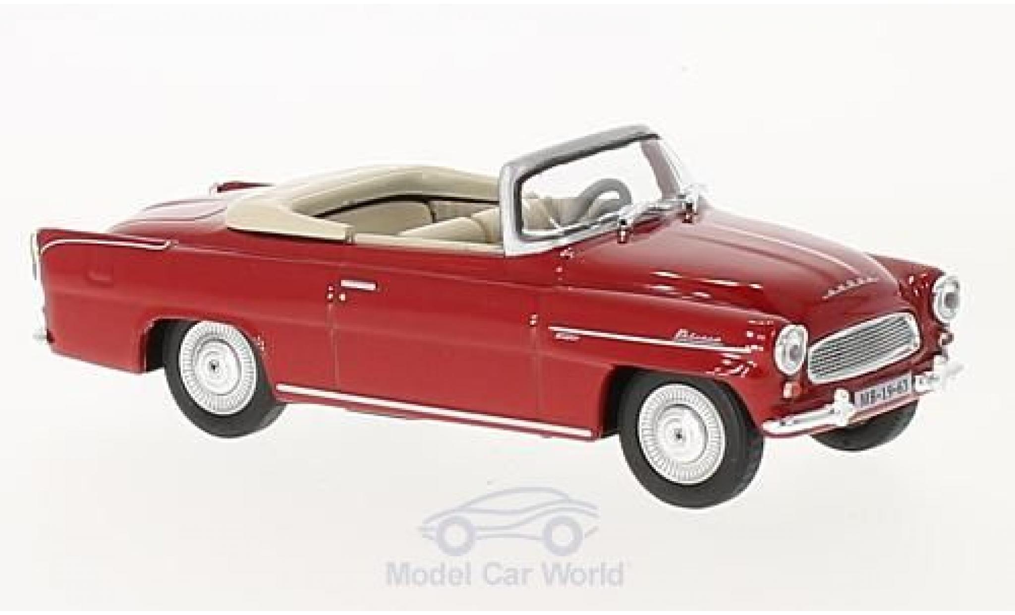 Skoda Felicia 1/43 Abrex Roadster rood 1963 modelauto