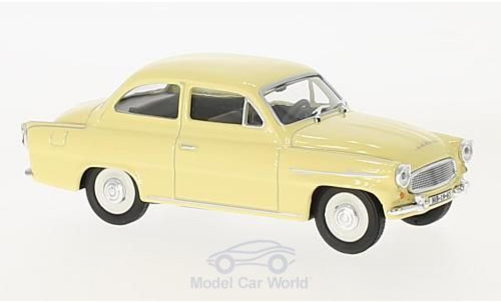 Skoda Octavia 1/43 Abrex geel 1963 modelauto