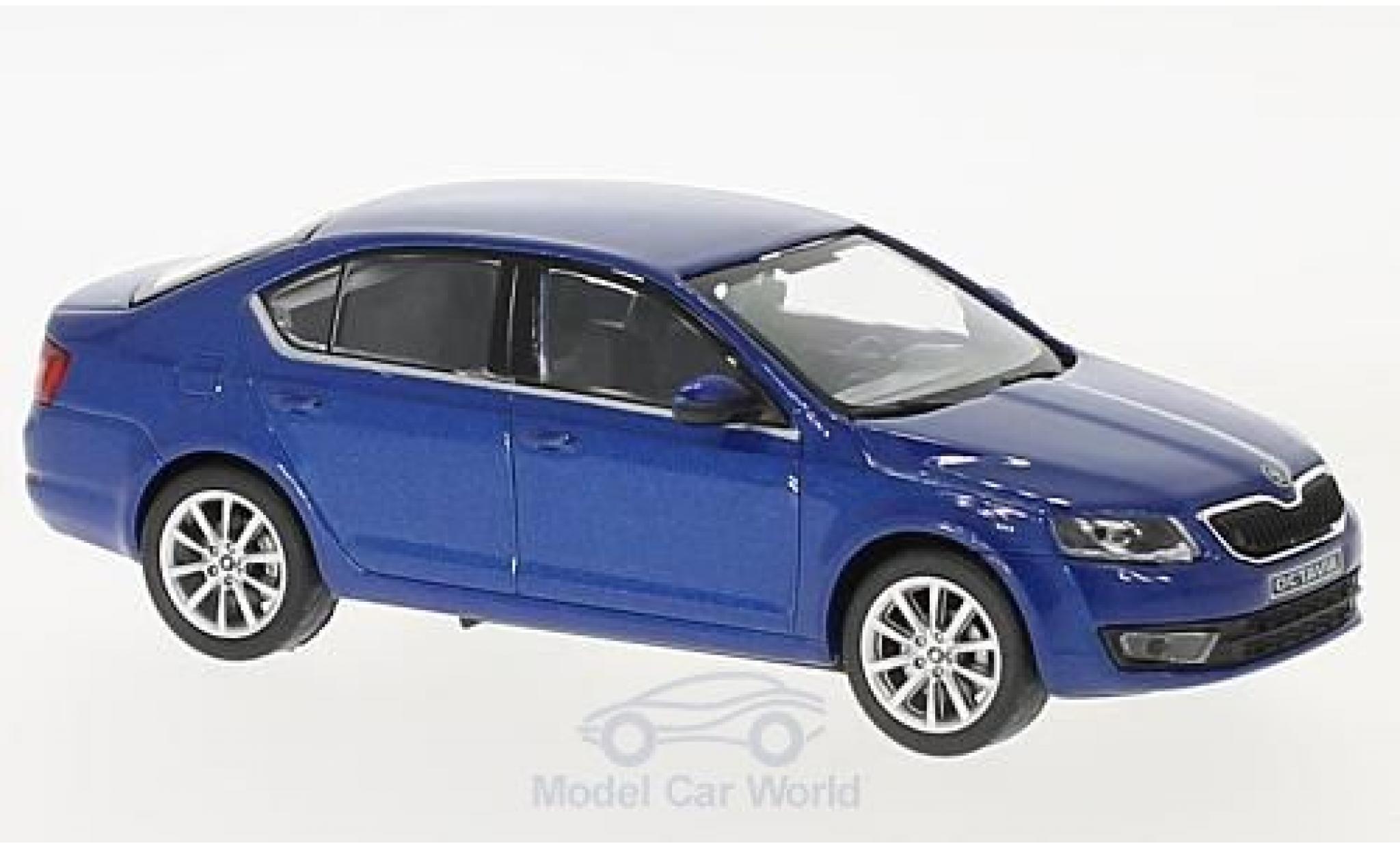 Skoda Octavia 1/43 Abrex III metallic blauw 2012 modelauto