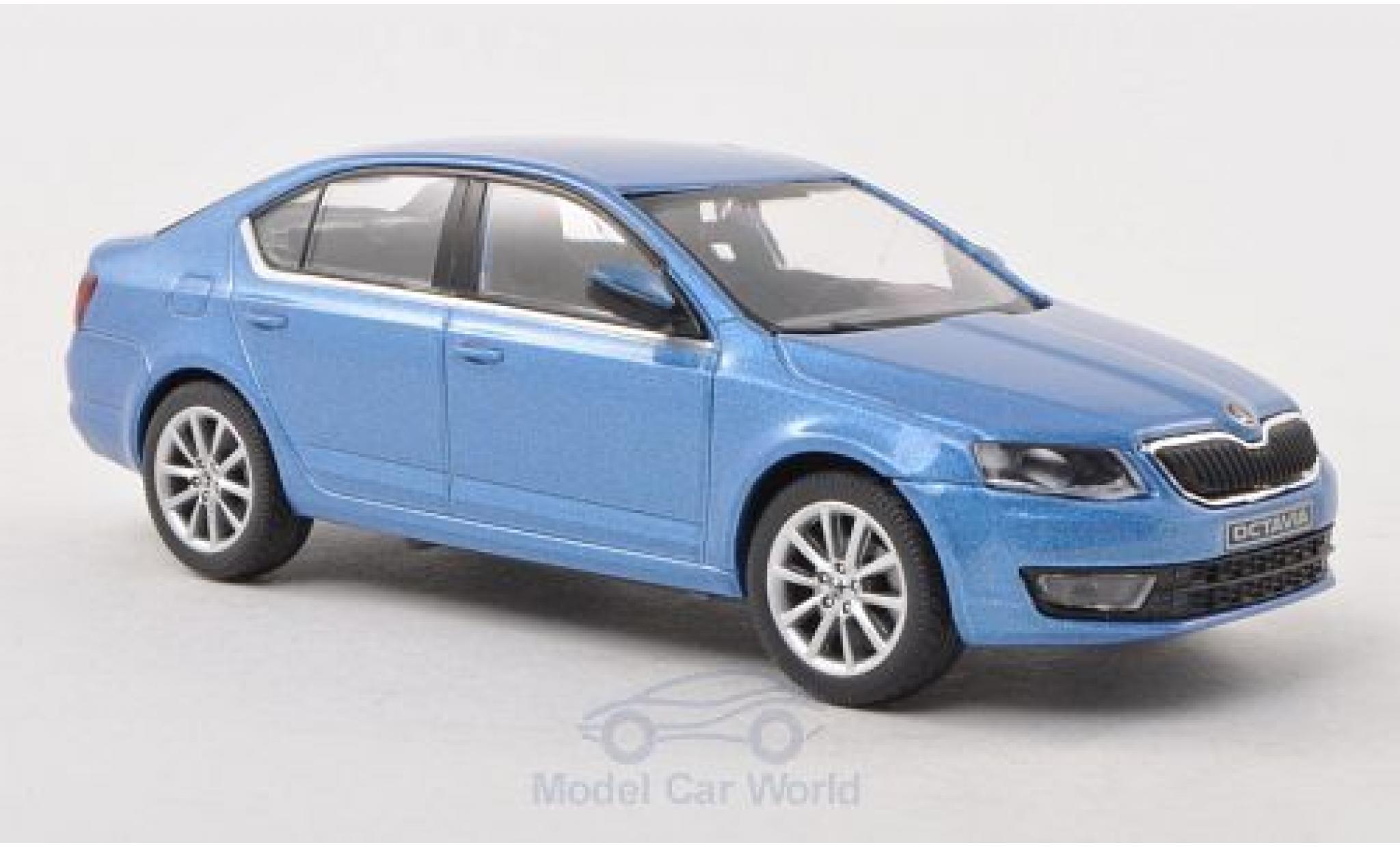 Skoda Octavia 1/43 Abrex III metallic blauw 2013 modelauto