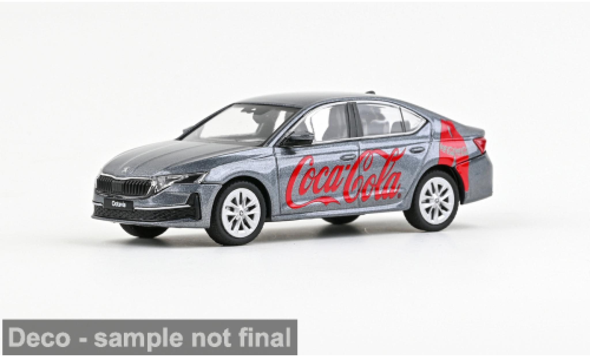 Skoda Octavia 1/43 Abrex IV FL grijs 2024 Coca Cola 1:43 modelauto