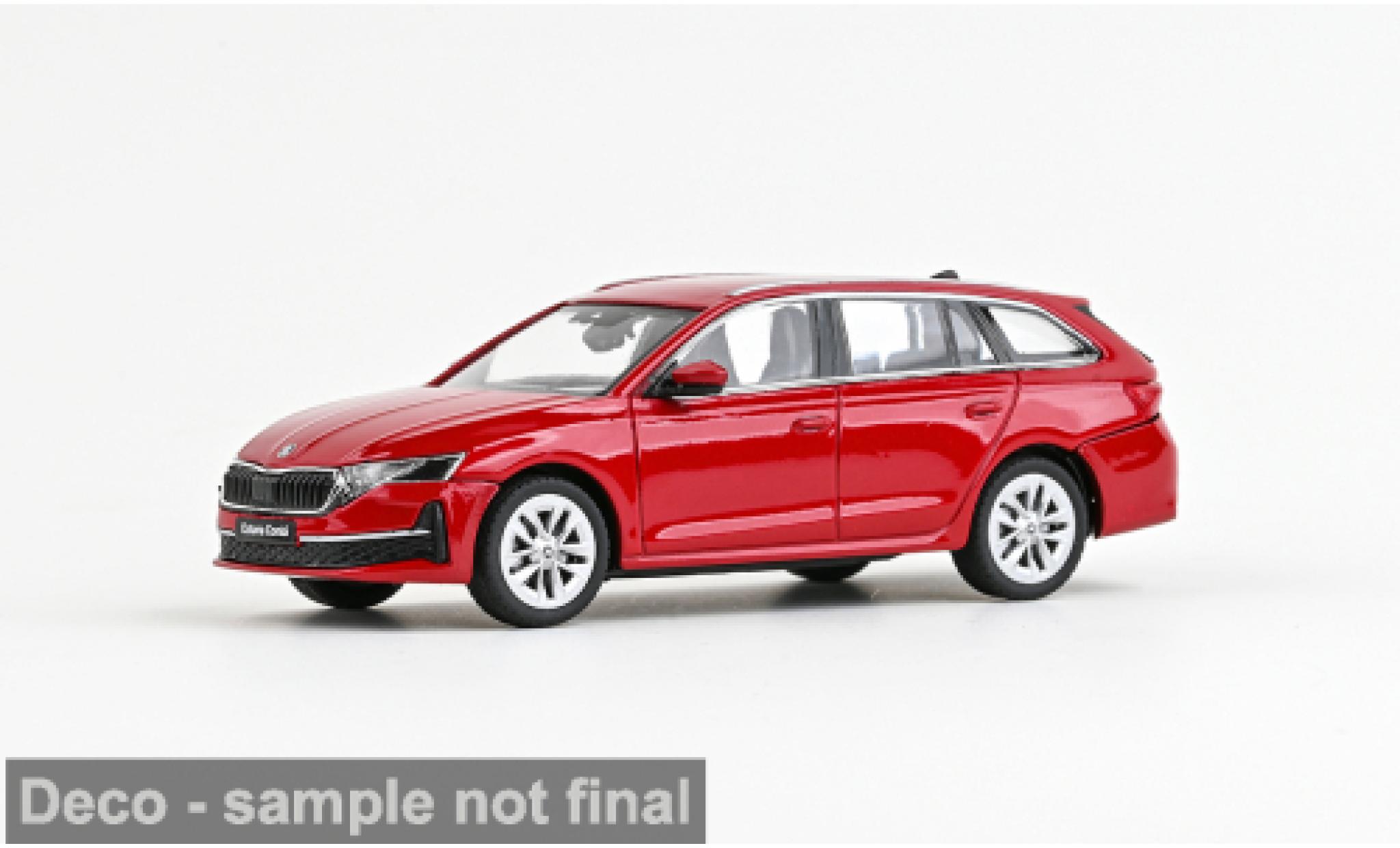 Skoda Octavia 1/43 Abrex IV FL rood 2024 1:43 modelauto