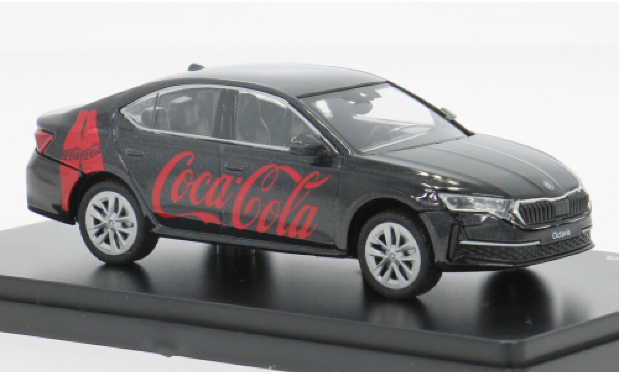 Skoda Octavia 1/43 Abrex IV FL zwart 2024 Coca Cola 1:43 modelauto