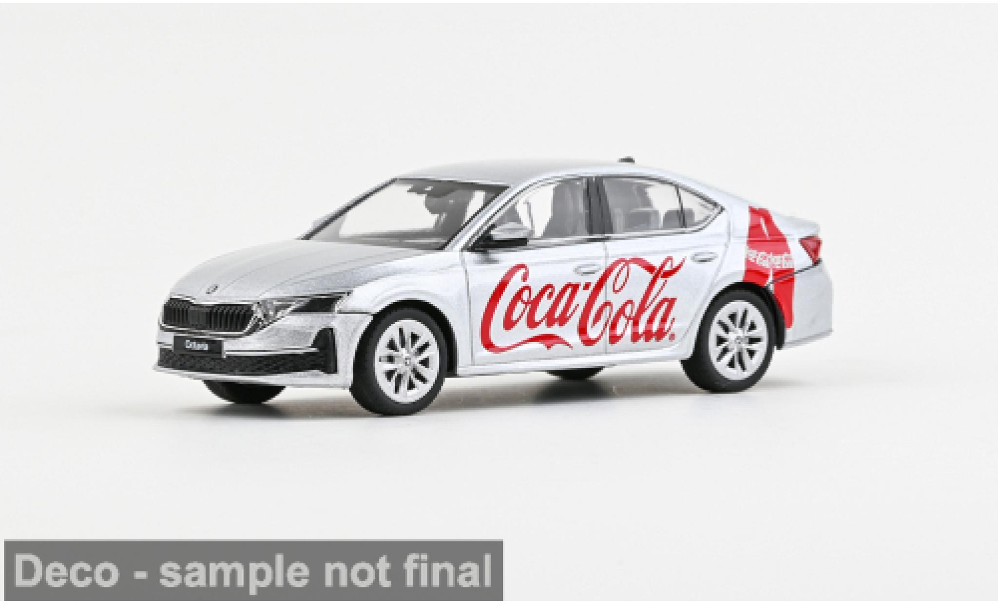 Skoda Octavia 1/43 Abrex IV FL grijs 2024 Coca Cola 1:43 modelauto