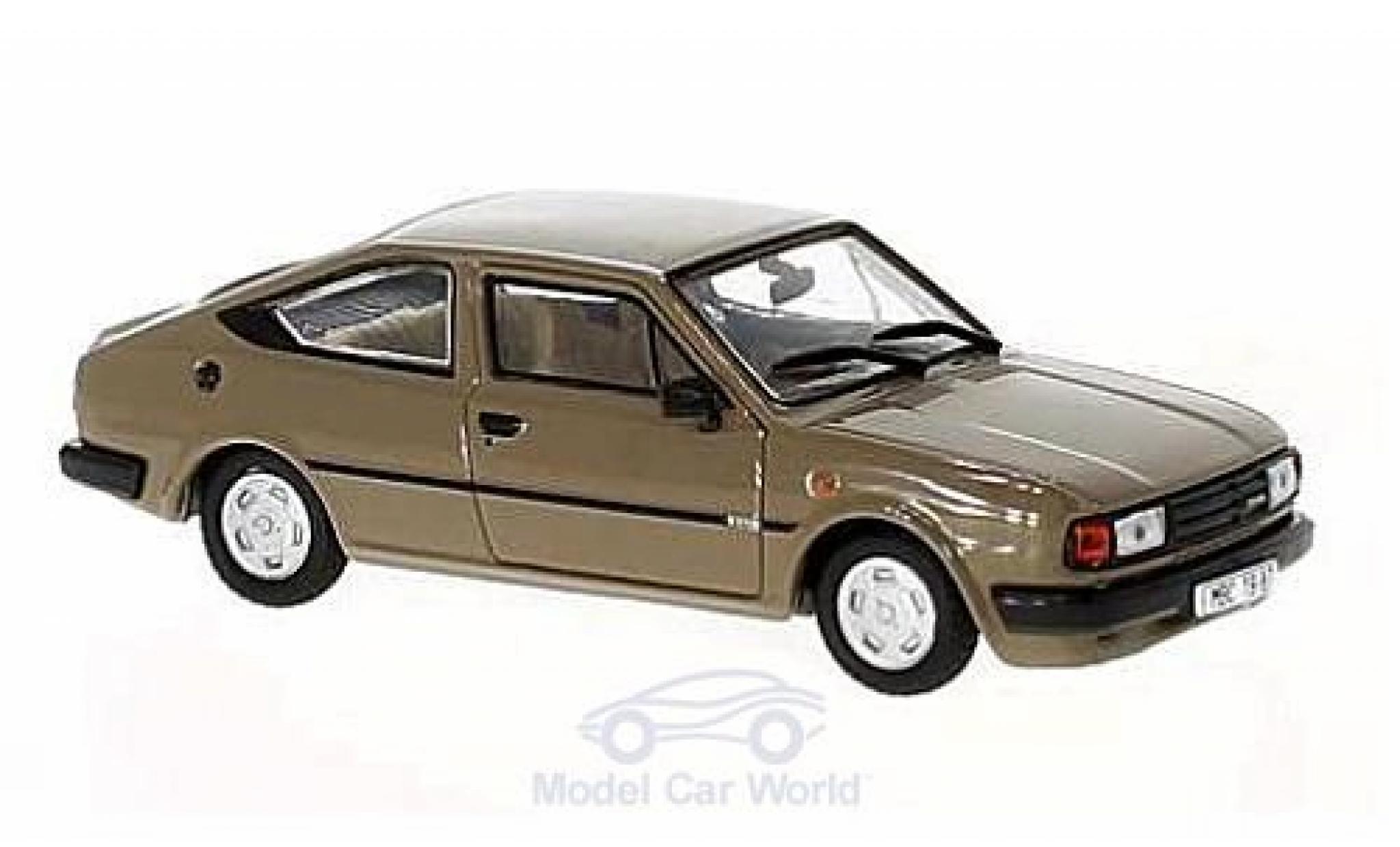 Skoda Rapid 1/43 Abrex 136 bruin 1987 modelauto
