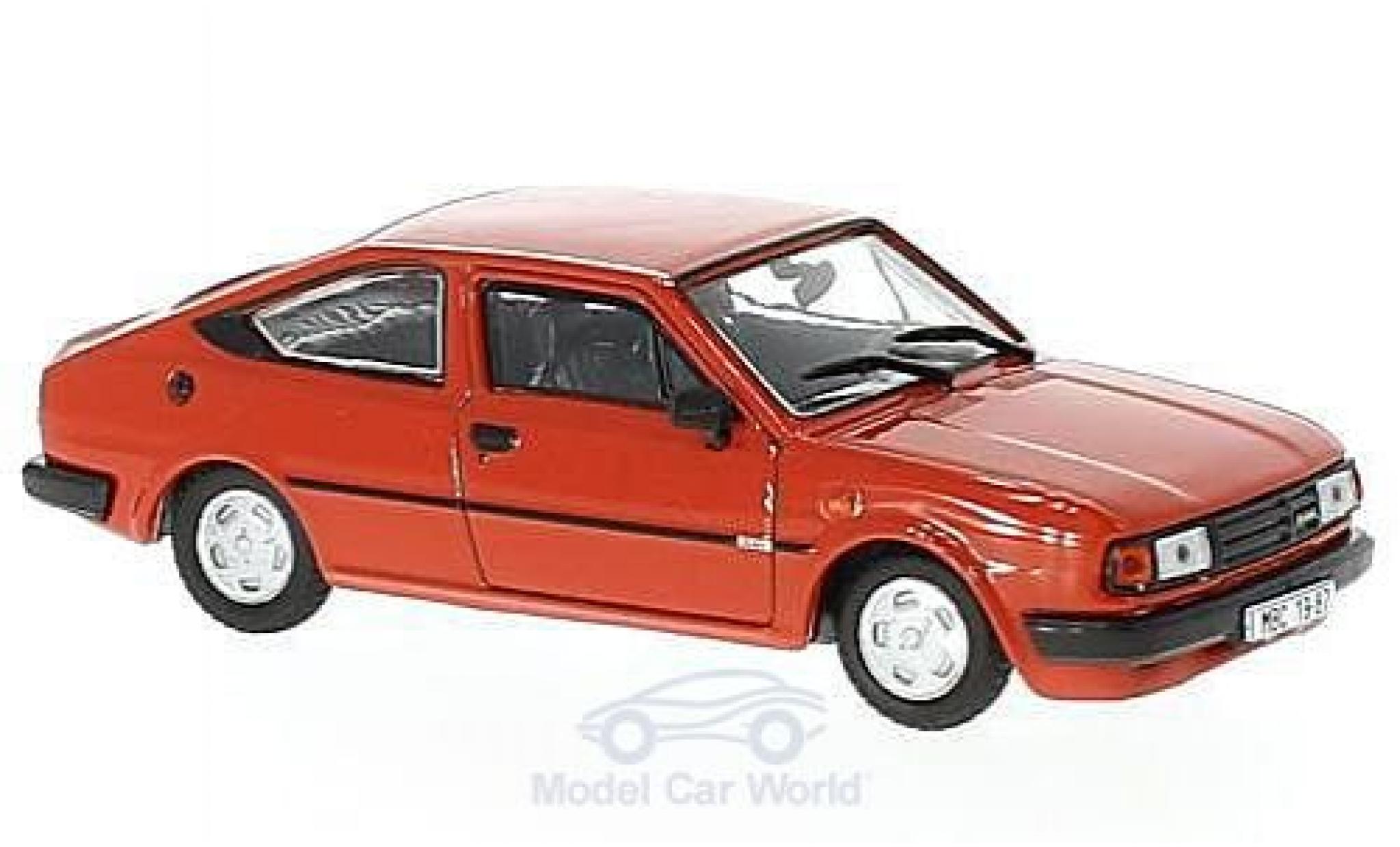 Skoda Rapid 1/43 Abrex 136 rood 1987 modelauto