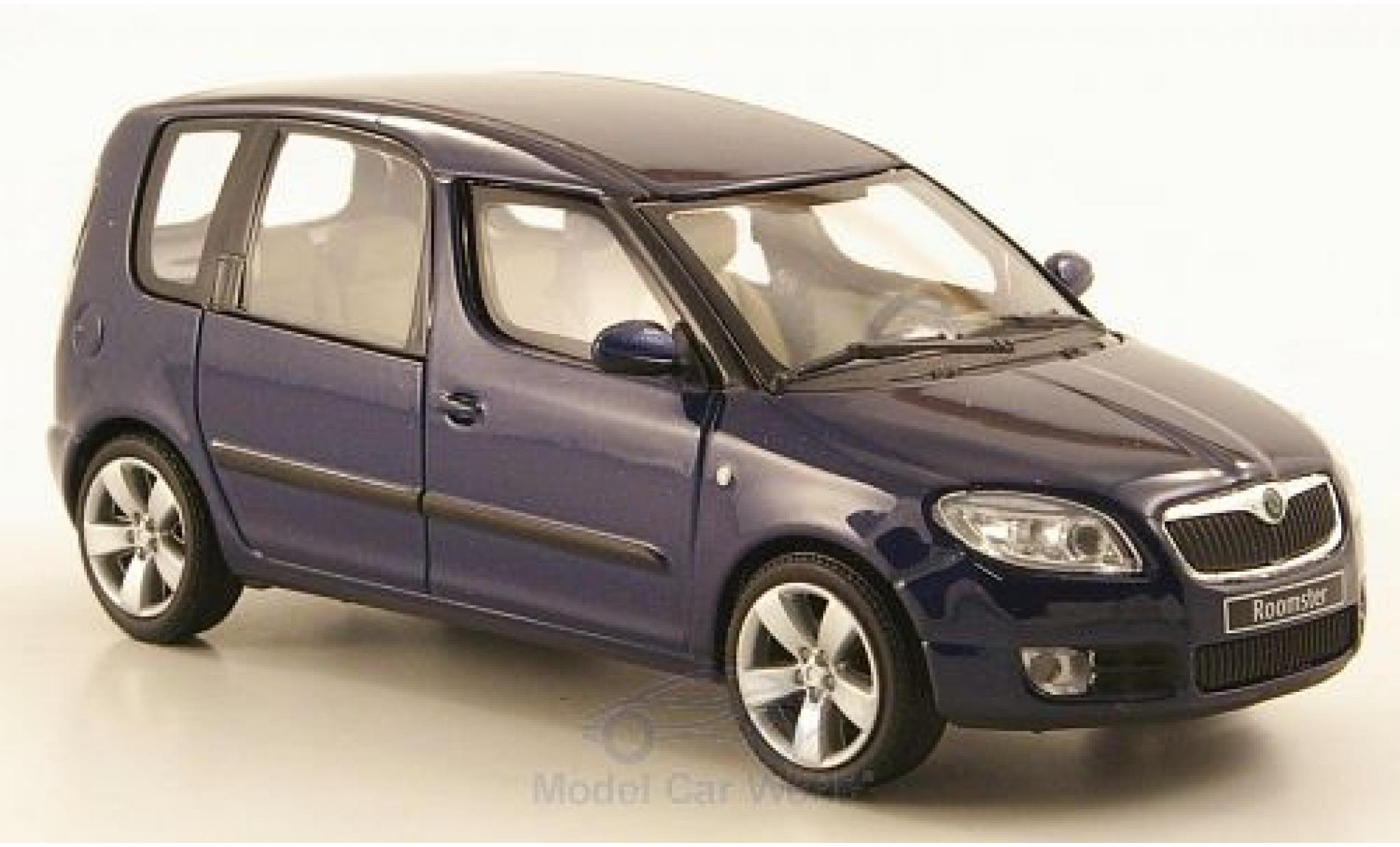 Skoda Roomster 1/43 Abrex metallic blauw 2006 modelauto
