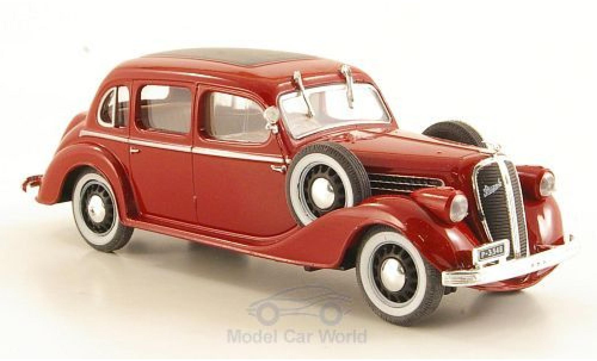 Skoda Superb 1/43 Abrex 913 rood 1938 modelauto