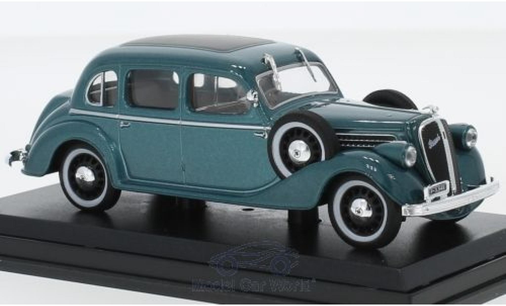 Skoda Superb 1/43 Abrex 913 metallic groen 1938 modelauto