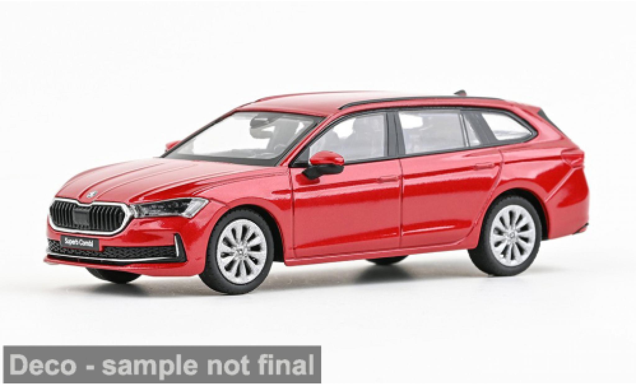 Skoda Superb 1/43 Abrex VI rood 2023 1:43 modelauto
