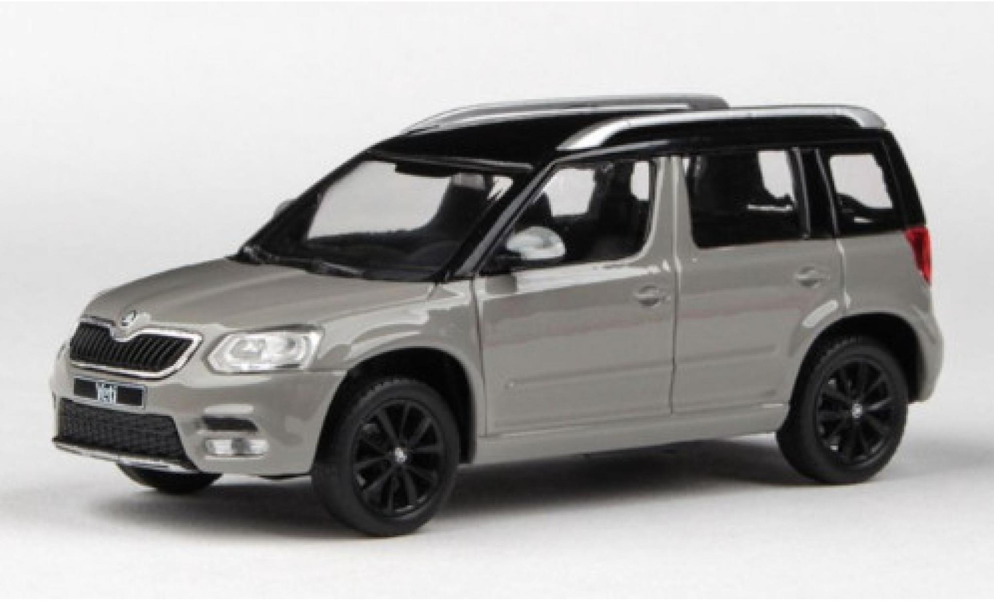 Skoda Yeti 1/43 Abrex FL grijs/zwart 2013 modelauto