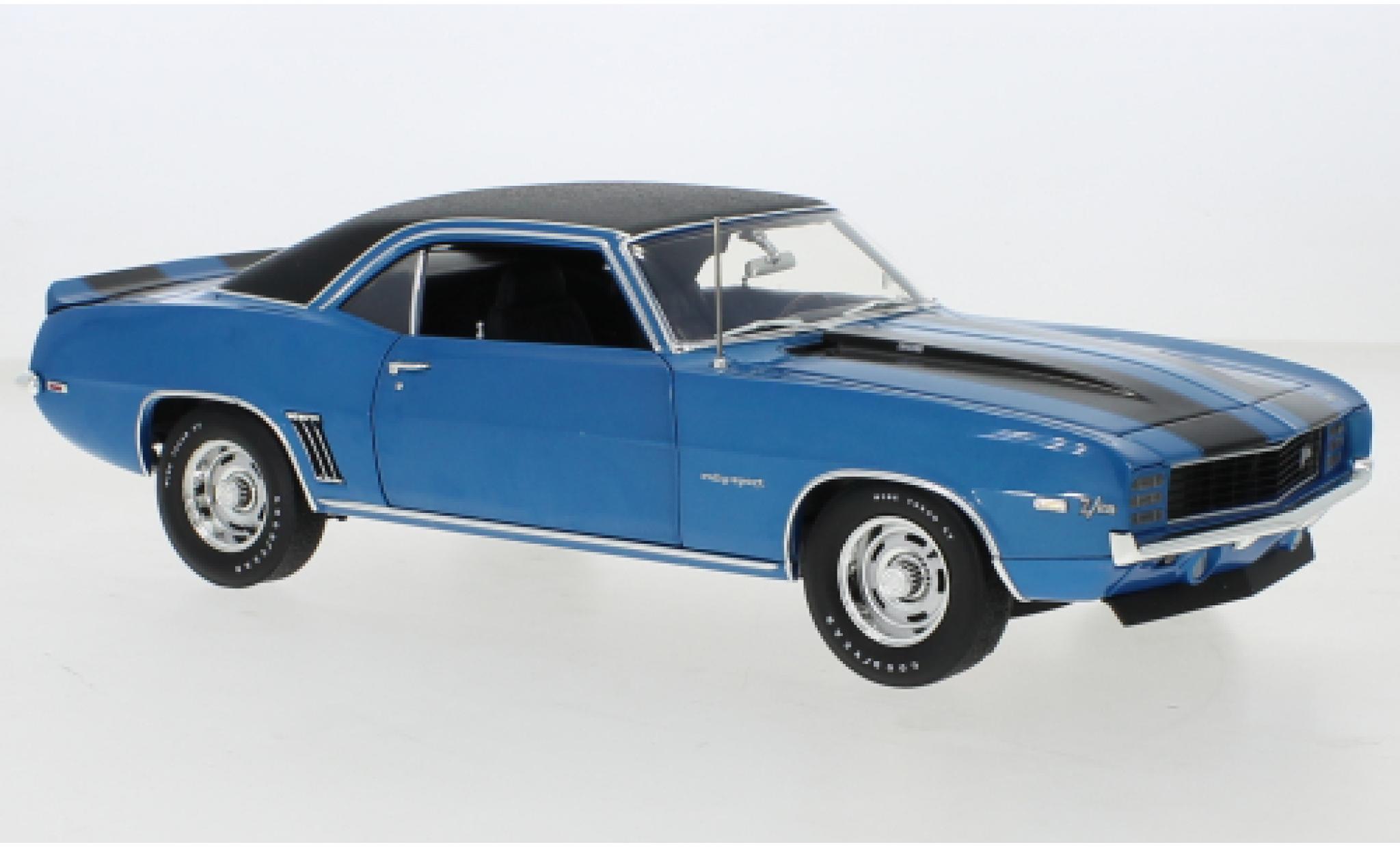 Chevrolet Camaro 1/18 ACME Z28 metallic blauw/zwart 1969 modelauto