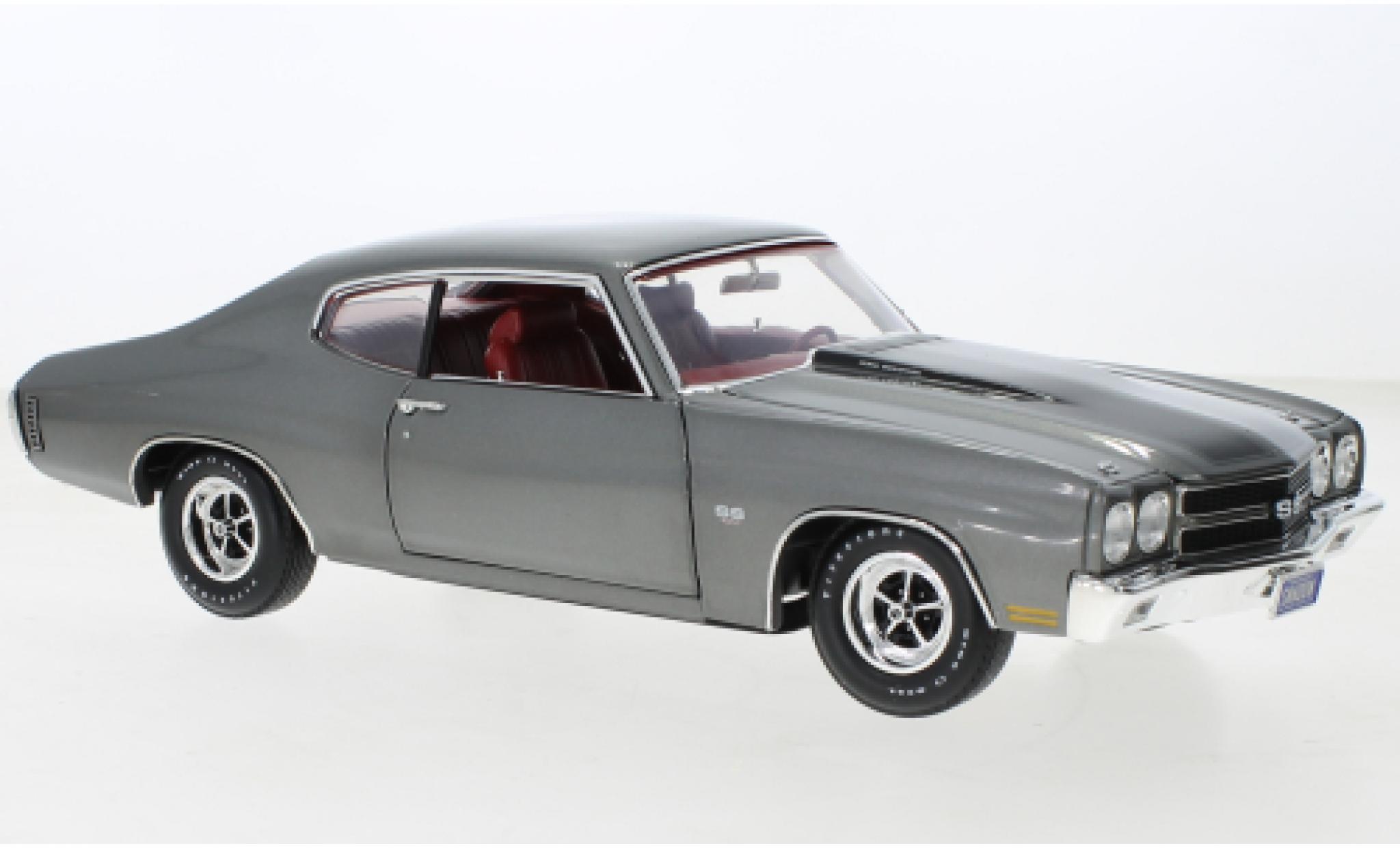 Chevrolet Chevelle 1/18 ACME LS6 metallic grijs/zwart 1970 modelauto