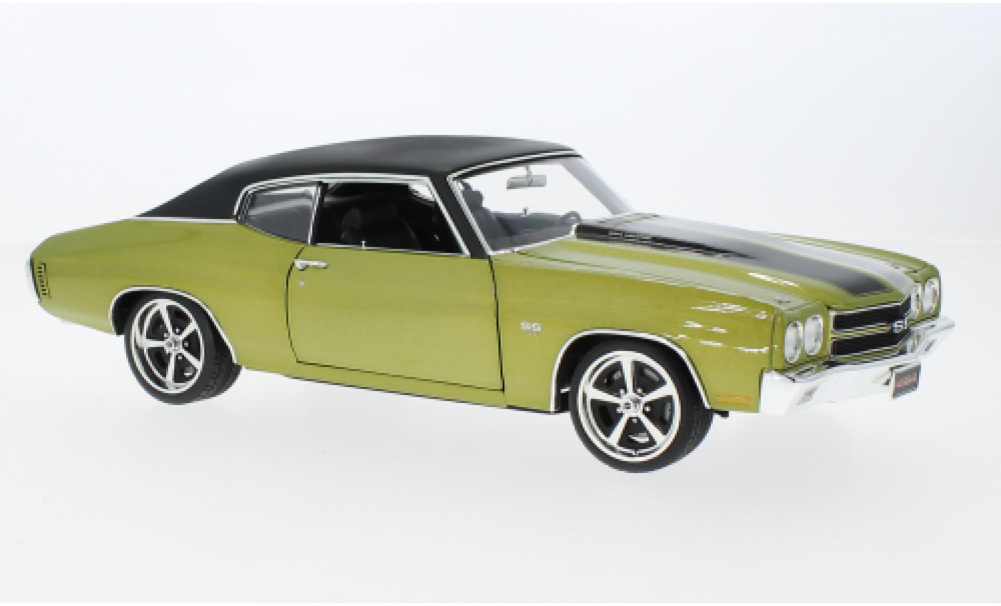 Chevrolet Chevelle 1/18 ACME SS Restomod metallic la chaux/zwart 1970 modelauto