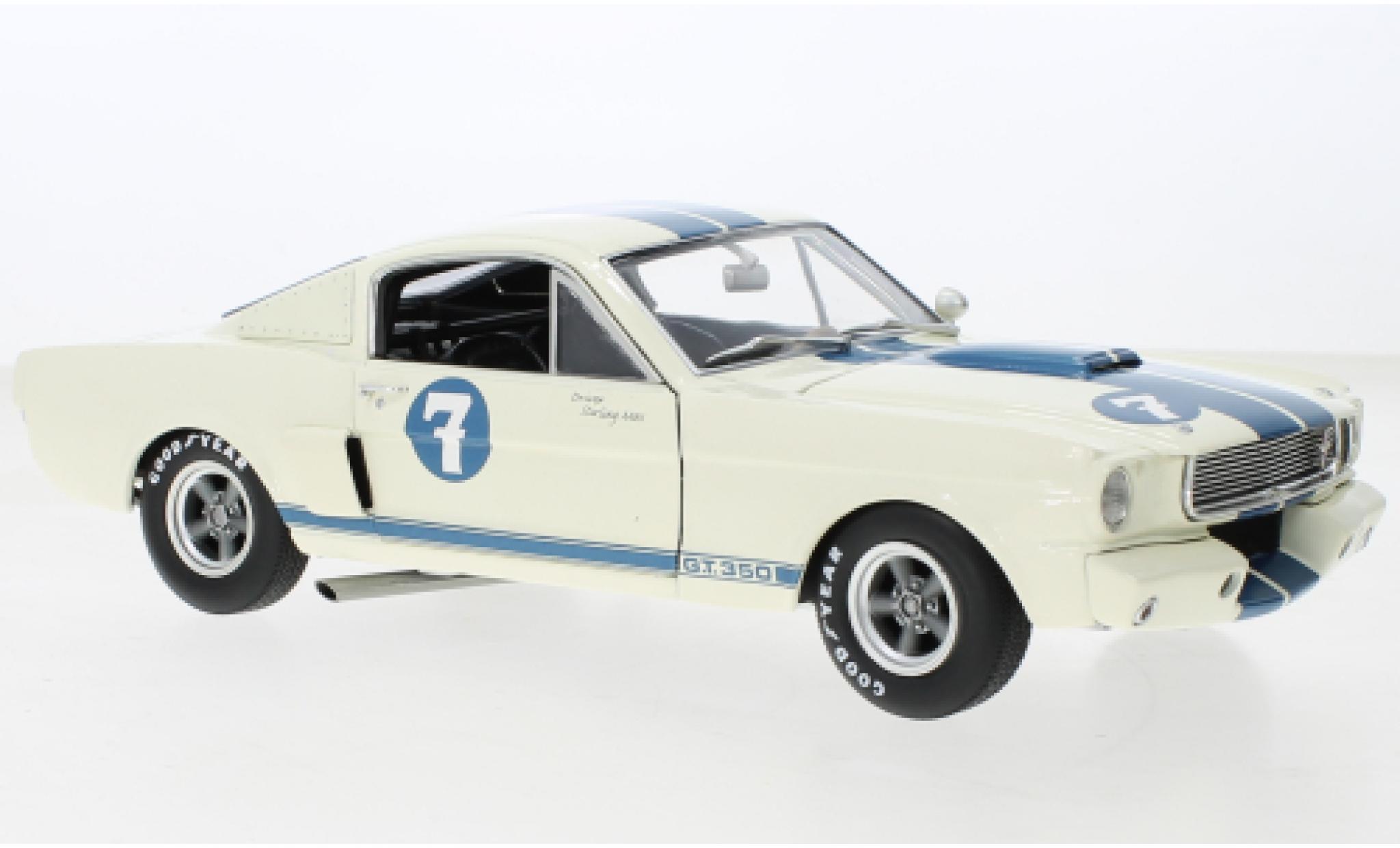 Shelby GT 350 1/18 ACME Ford Mustang R wit/blauw No.7 1965 modelauto