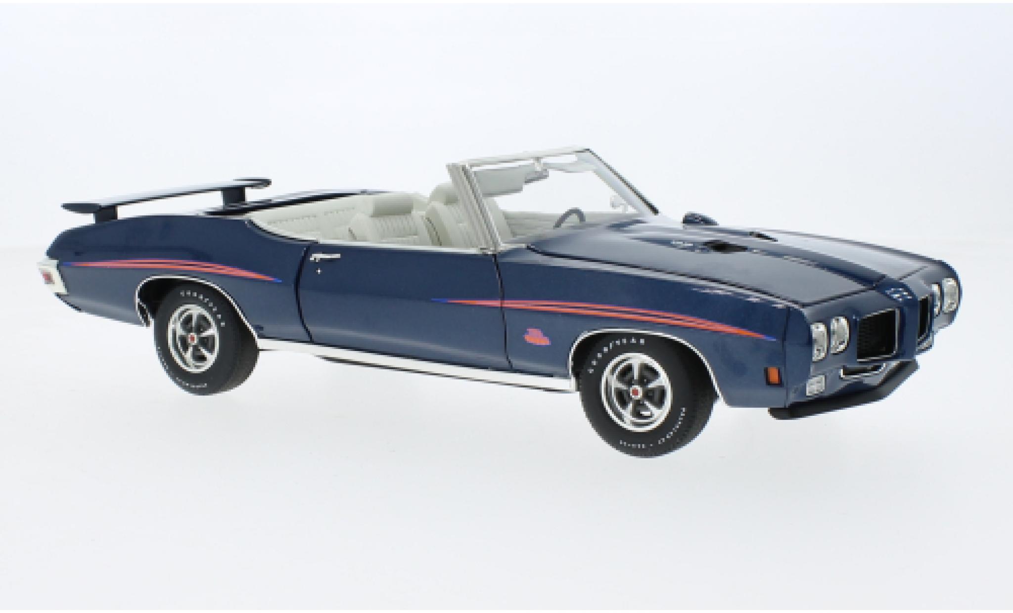 Pontiac GTO 1/18 ACME Cabriolet blauw fonc&eacute; The Judge 1970 modelauto