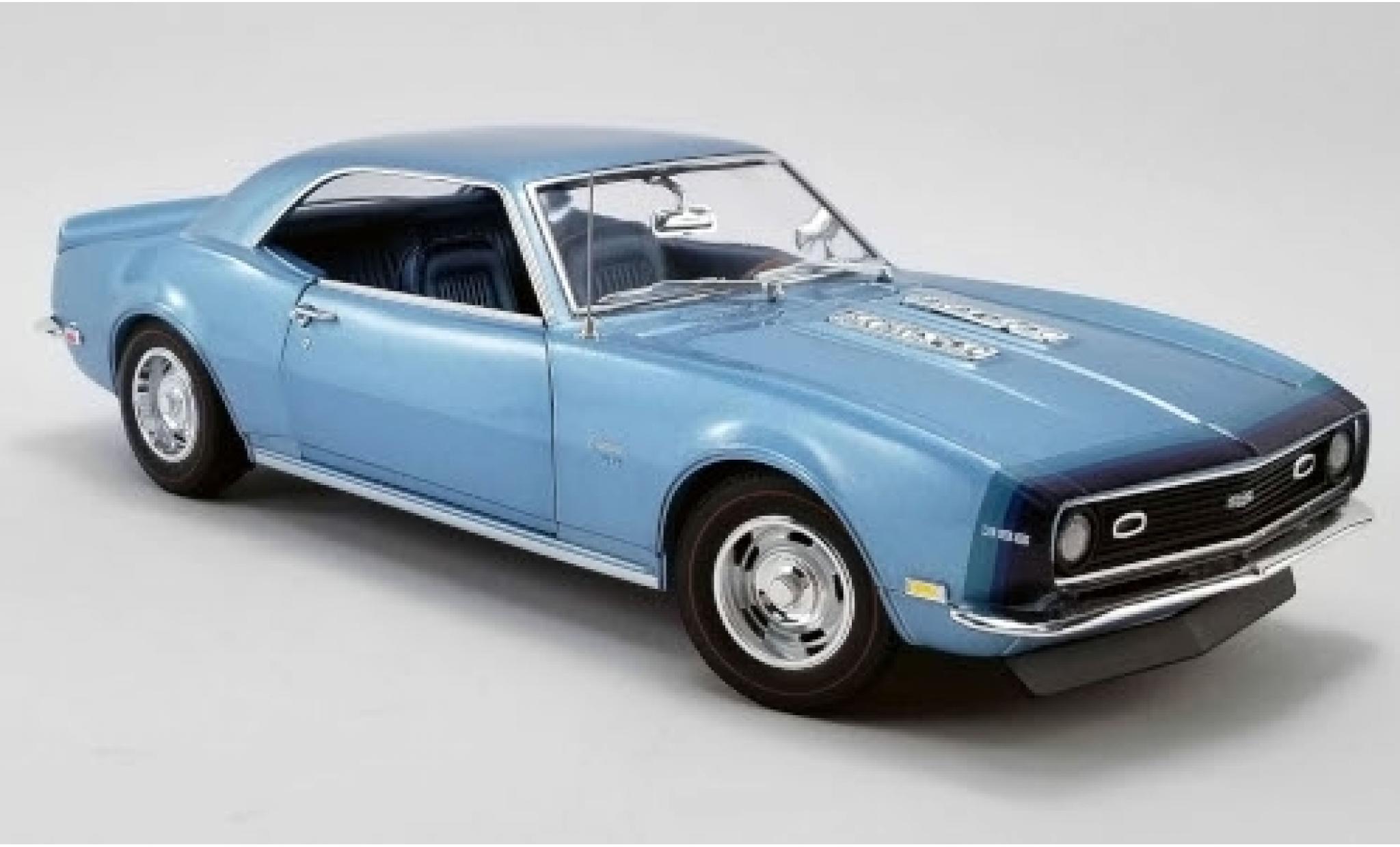 Chevrolet Camaro 1/18 ACME SS Unicorn D88 Stripe Option metallic blauw 1968 modelauto