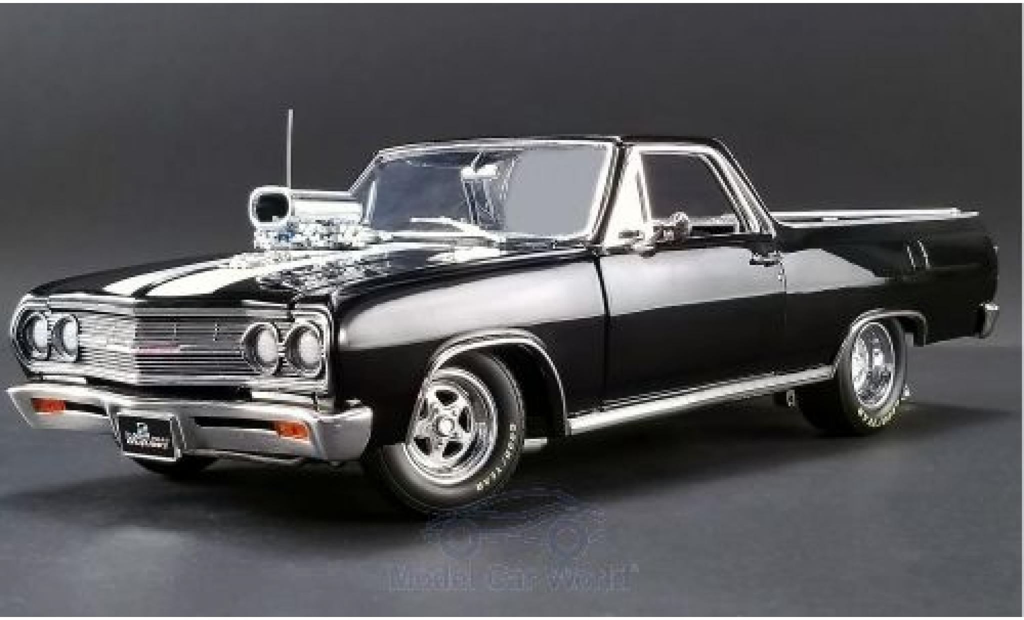 Chevrolet El Camino 1/18 ACME Drag Outlaw zwart/wit 1965 modelauto