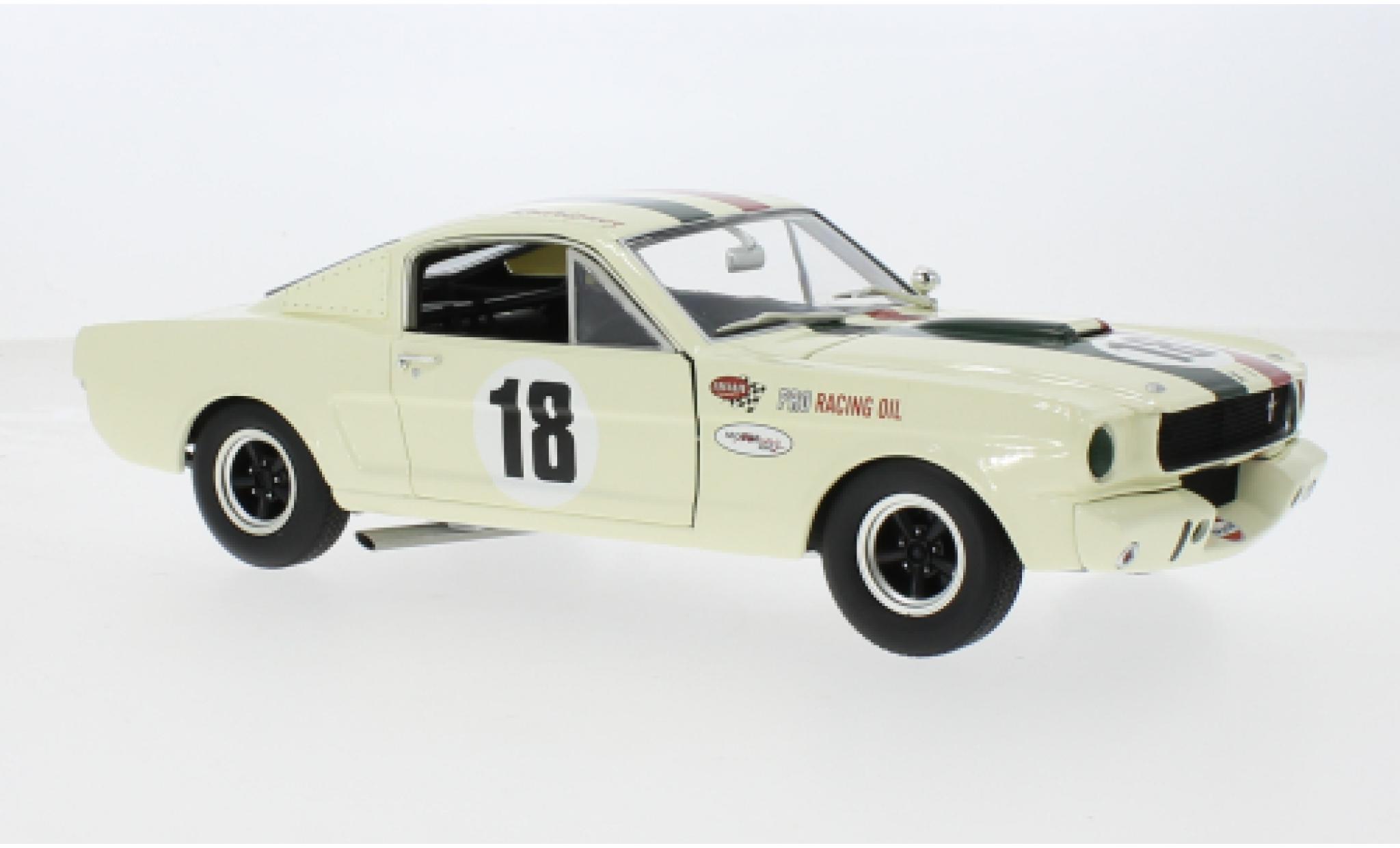 Shelby GT 350 1/18 ACME Ford Mustang R wit/rood No.18 1965 1:18 modelauto