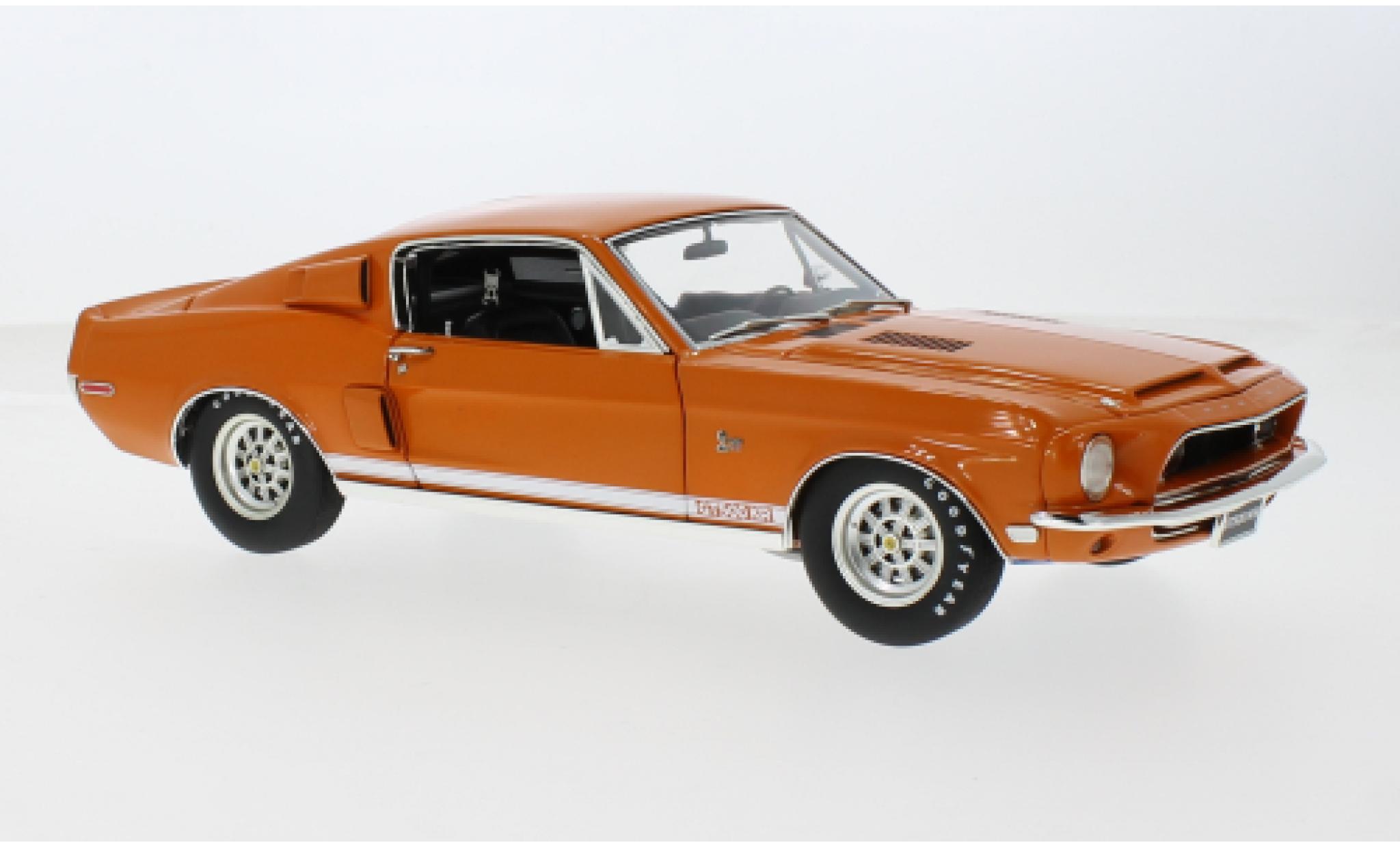 Shelby GT 500 1/18 ACME Ford Mustang KR oranje 1968 1:18 modelauto