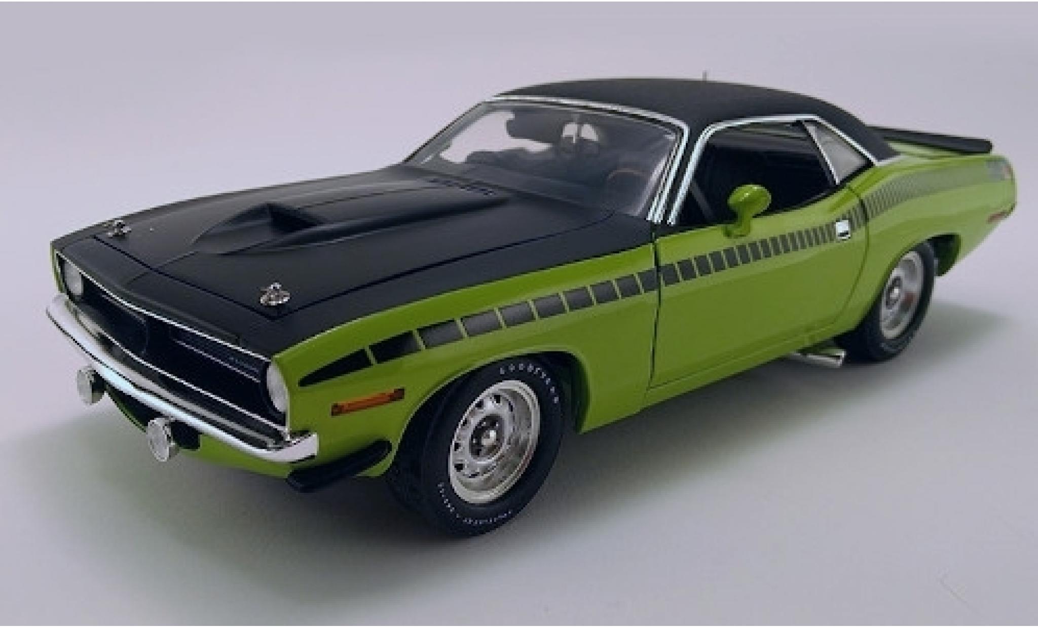 Plymouth Barracuda 1/18 ACME AAR groen/matt-zwart 1970 mit Vinyldach modelauto