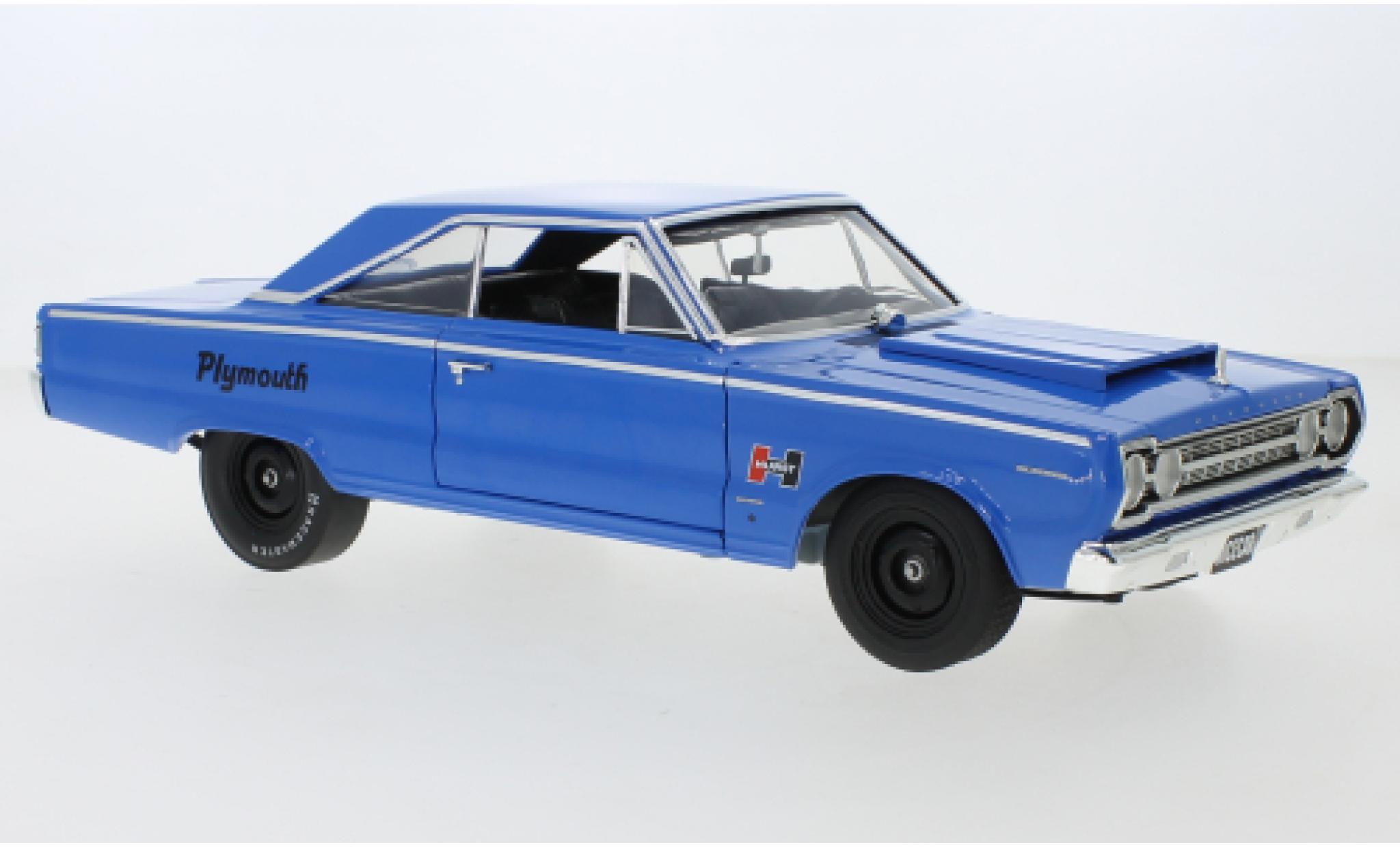 Plymouth Belvedere 1/18 ACME Lightweight Hurst blauw/Dekor 1967 Nicecar Exclusive modelauto