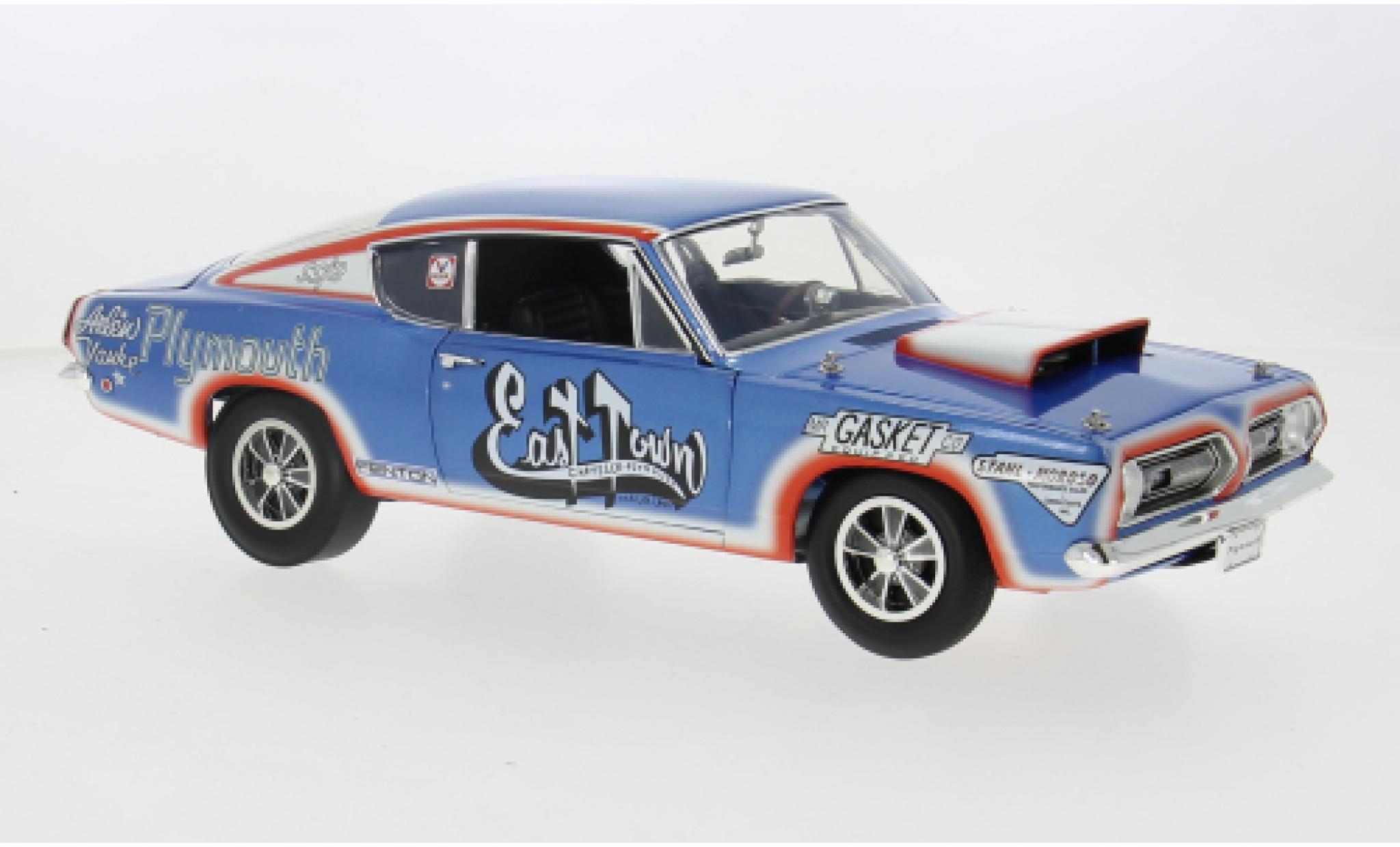 Plymouth Cuda 1/18 ACME Super Stock blauw/Dekor 1968 1:18 modelauto