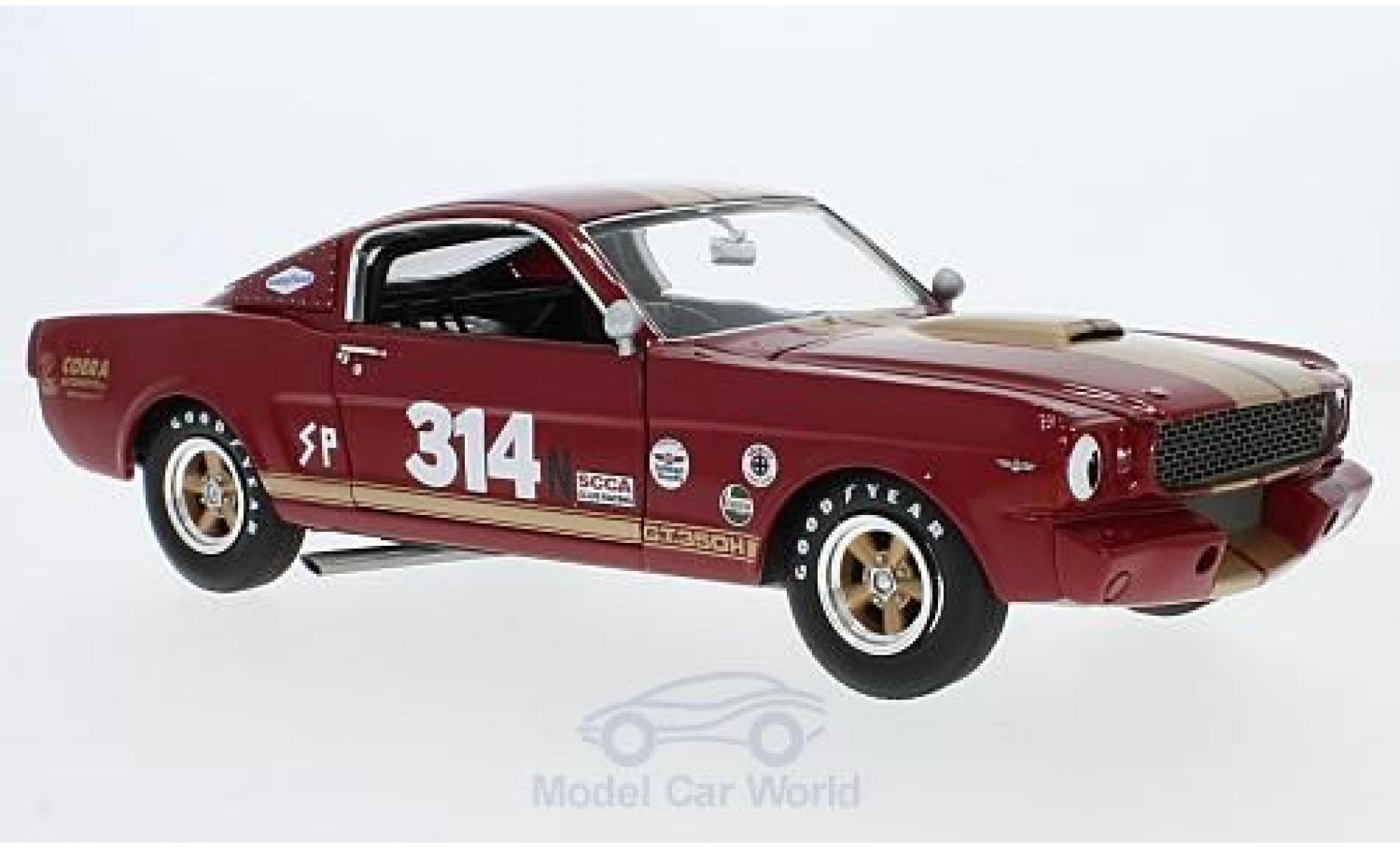 Shelby GT 1/18 ACME 350H rood/gold 1966 Rent A Racer No.314 modelauto