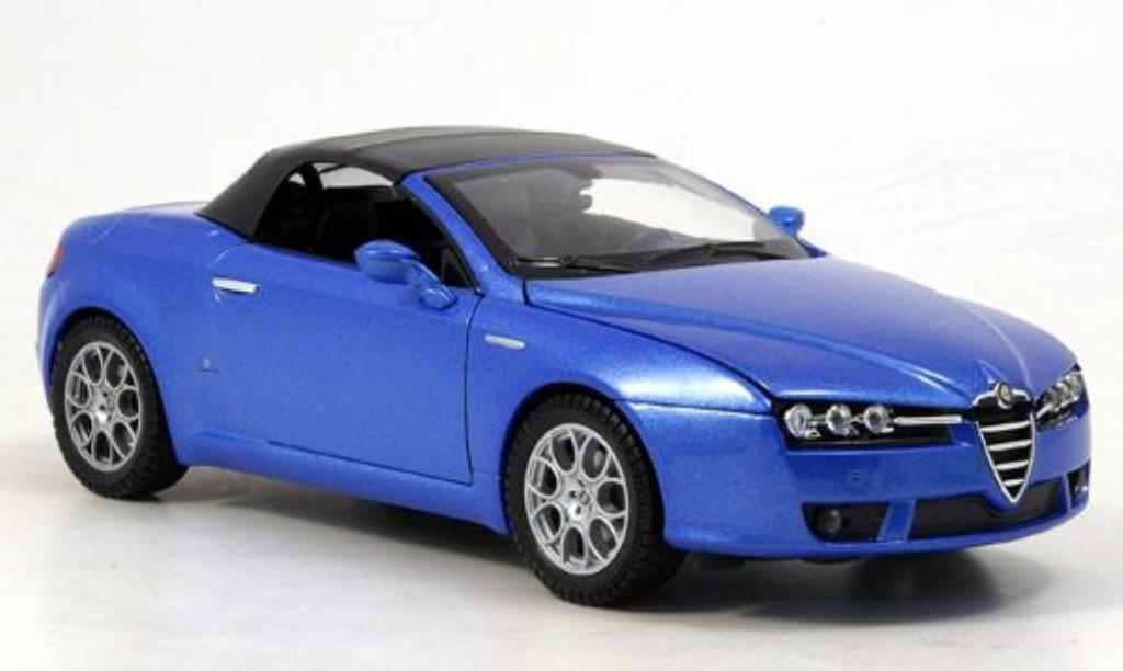 Alfa Romeo Spider 1/24 Welly blauw geschlossen modelauto