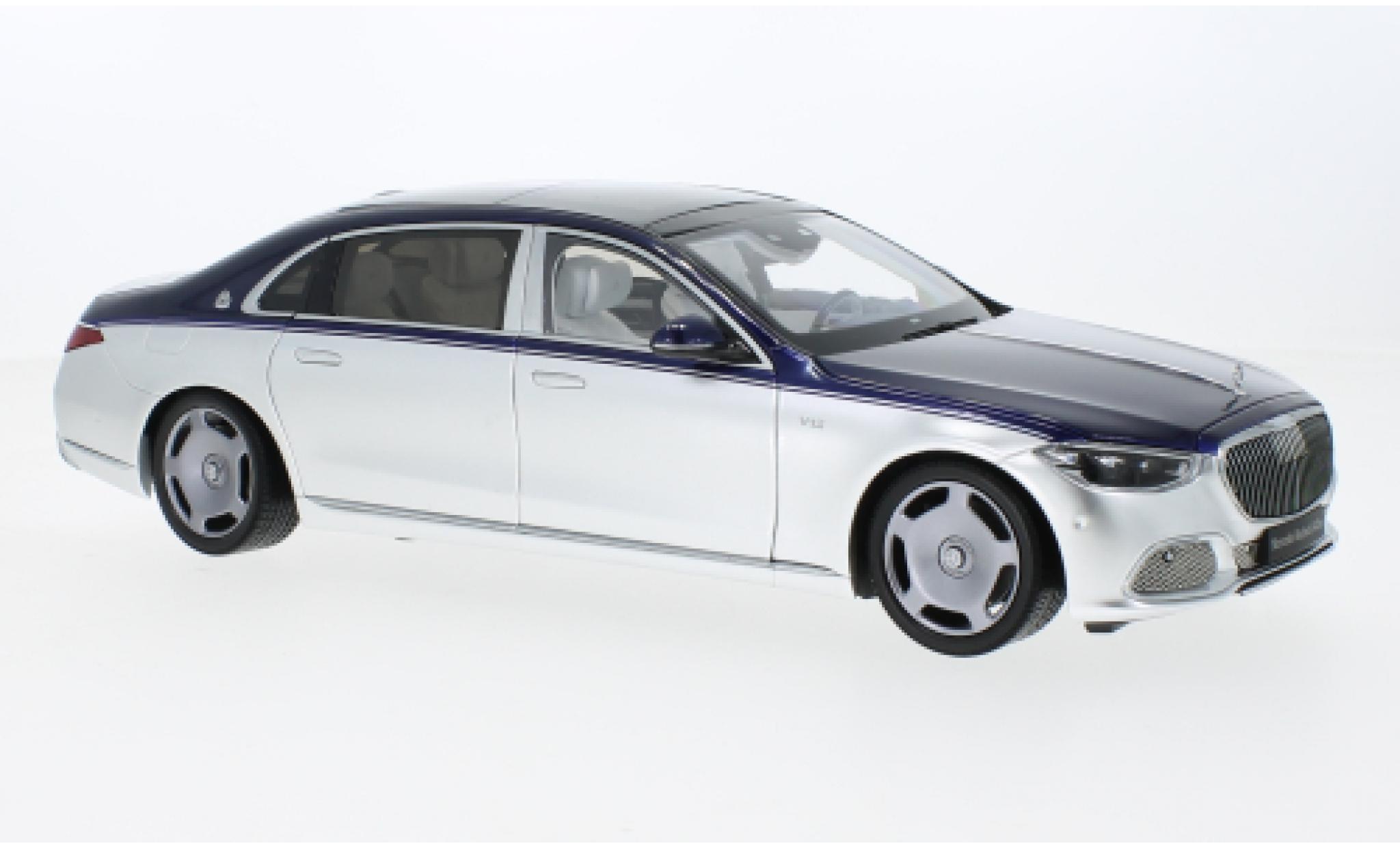 Mercedes CLA 1/18 Almost Real Maybach S-classe metallic blauw/d 2021 modelauto
