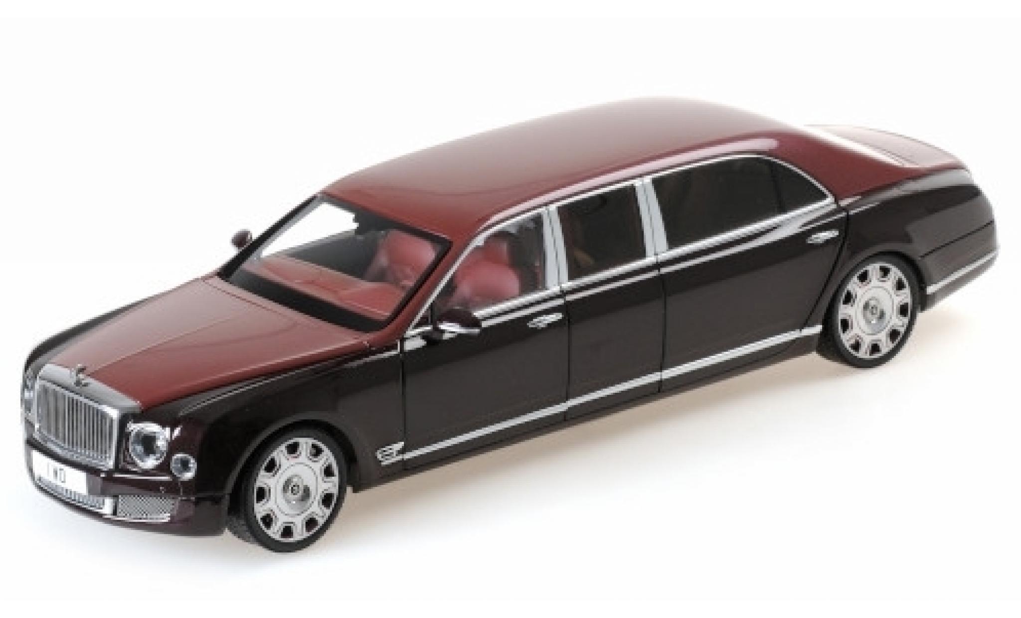 Bentley Mulsanne 1/18 Almost Real Grand Sedan by Mulliner rood/rood 2017 modelauto