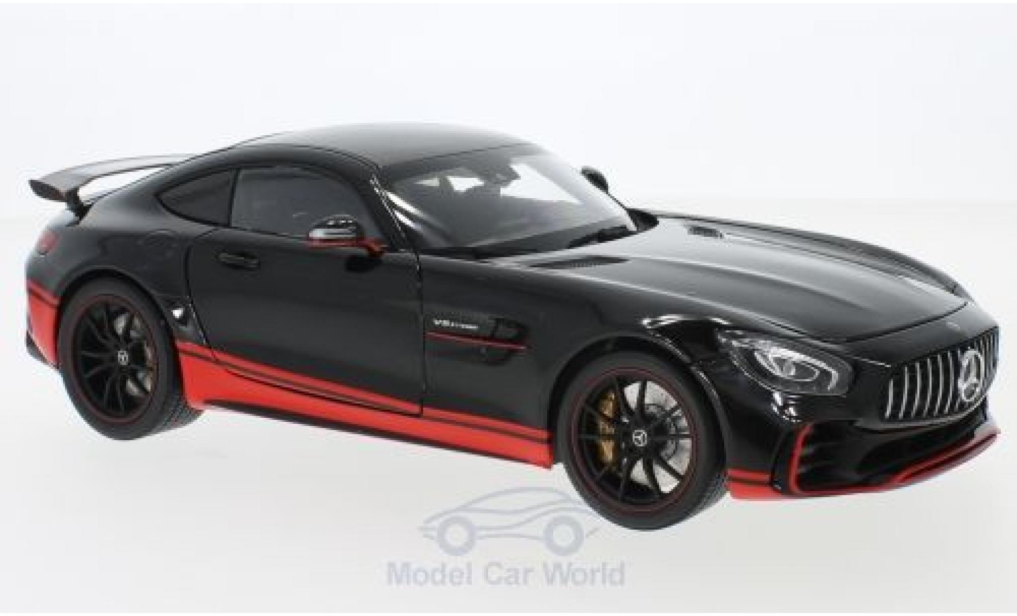 Mercedes AMG GT 1/18 Almost Real R zwart/rood 2017 modelauto