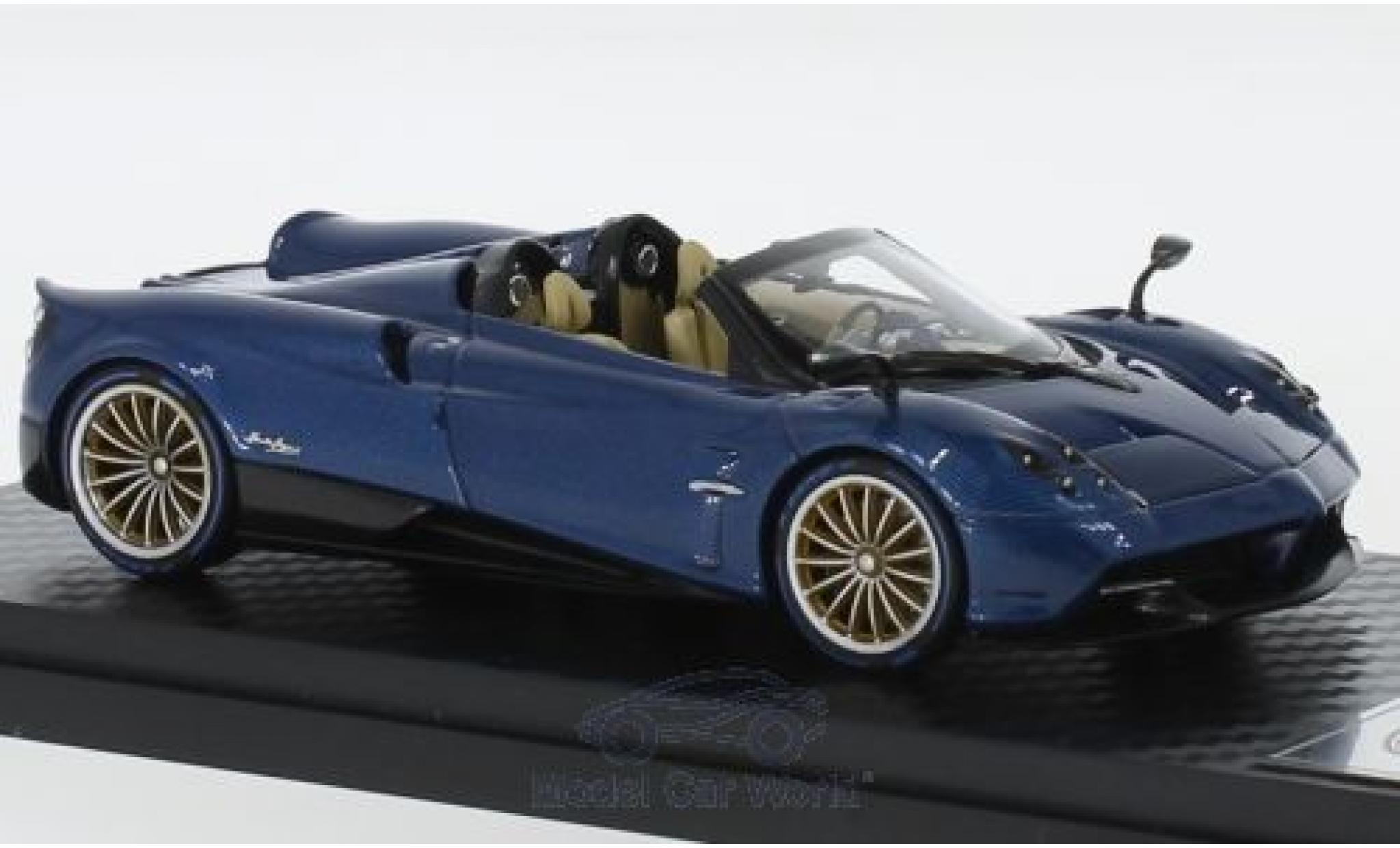 Pagani Huayra 1/43 Almost Real Roadster blauw/carbon 2017 modelauto