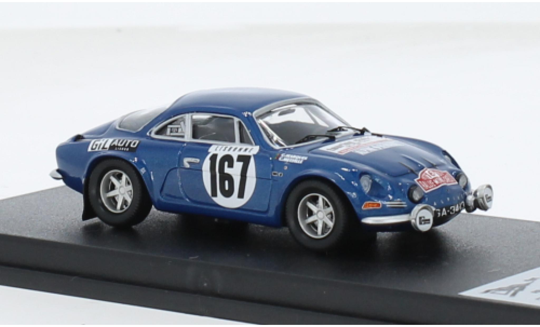 Alpine A110 1/43 Trofeu Renault Rallye Monte Carlo 1972 #167 V.C.Marques/C.Melville 1:43 modelauto
