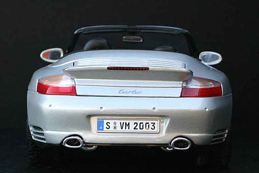 Porsche 996 Turbo 1/18 Maisto Turbo cabriolet grijs modelauto