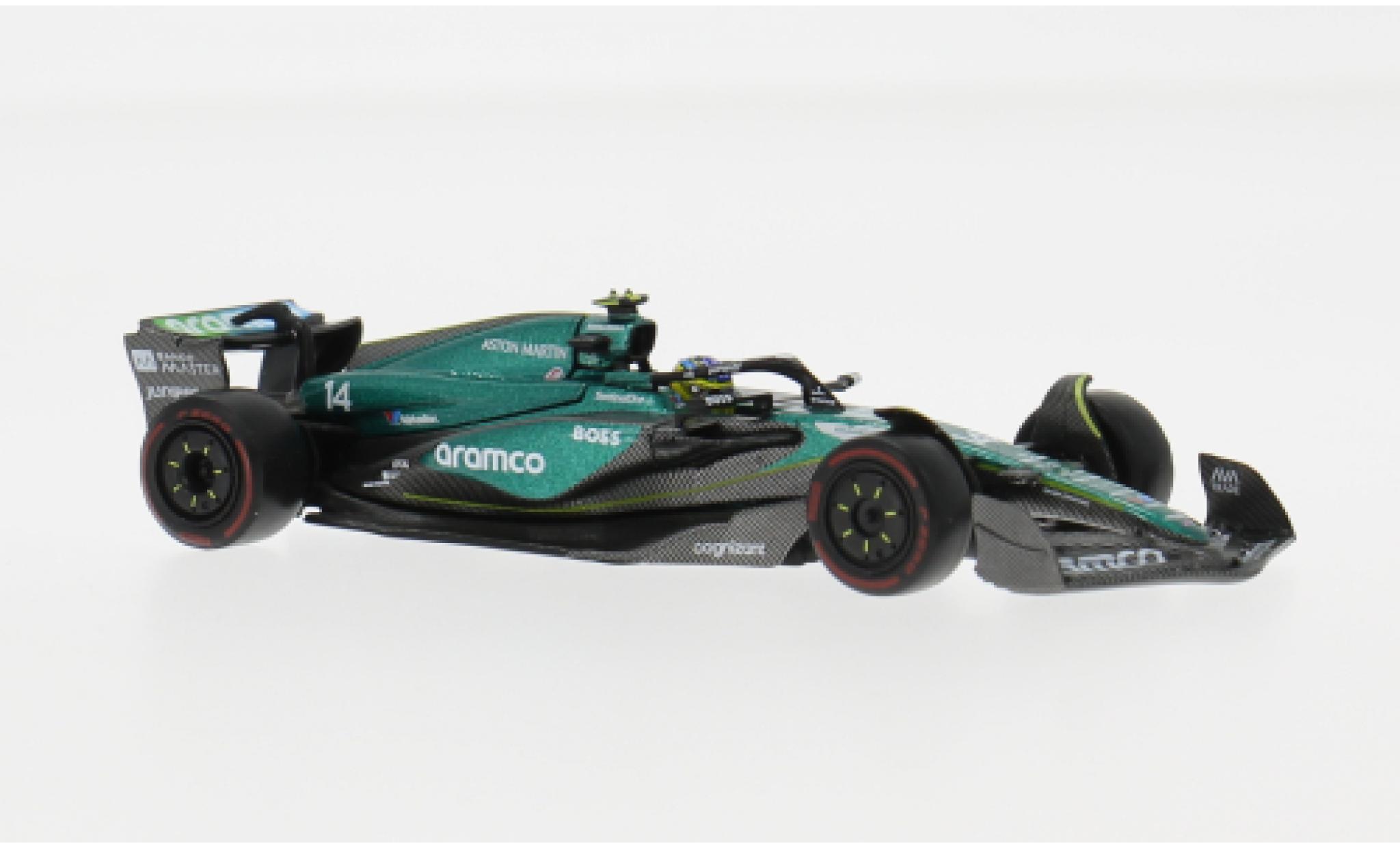 Aston Martin AMR2 1/64 Mini GT 4 GP Bahrain 2024 #14 F.Alonso 1:64 modelauto