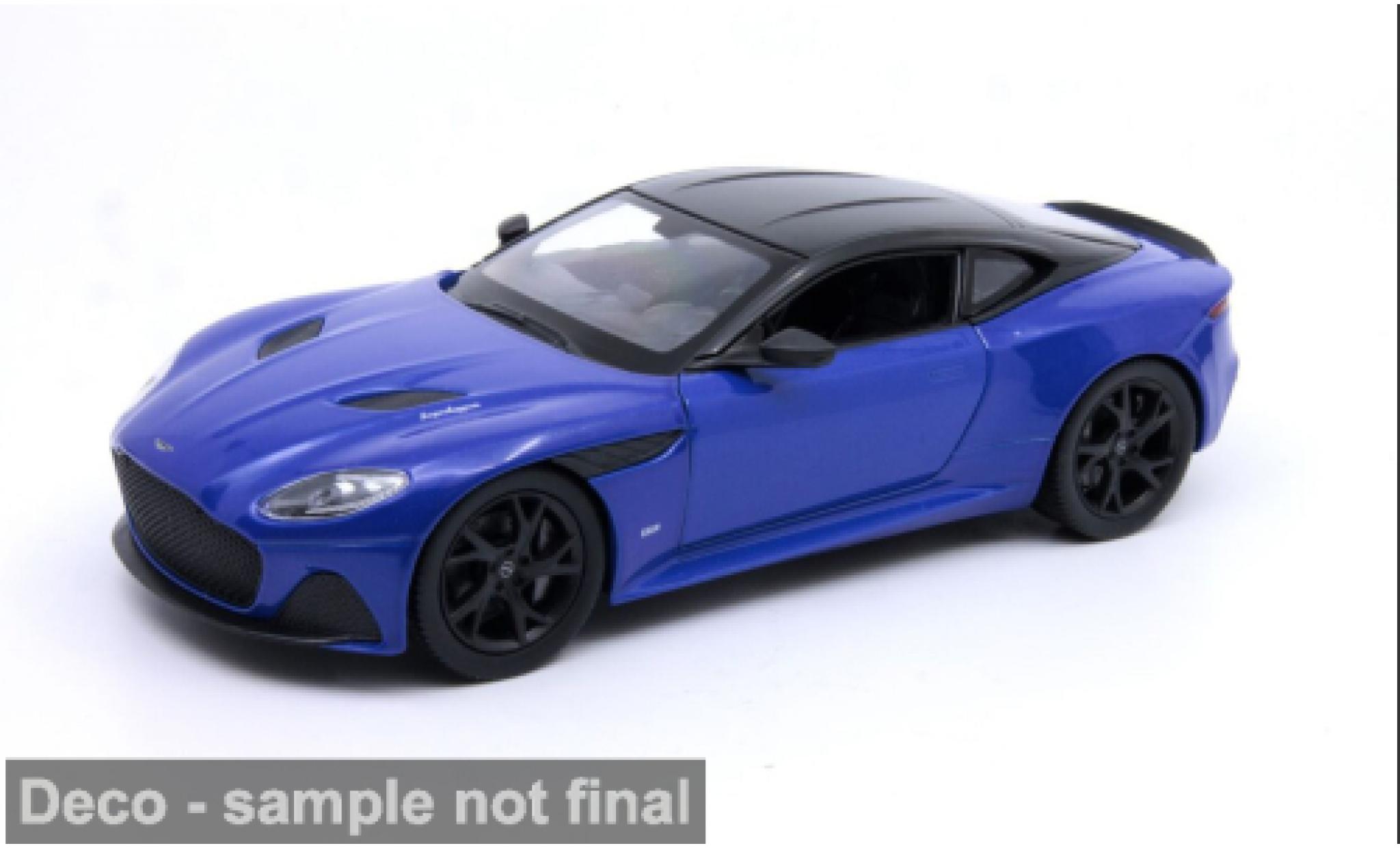 Aston Martin DBS 1/24 Welly blauw/zwart 1:24 modelauto