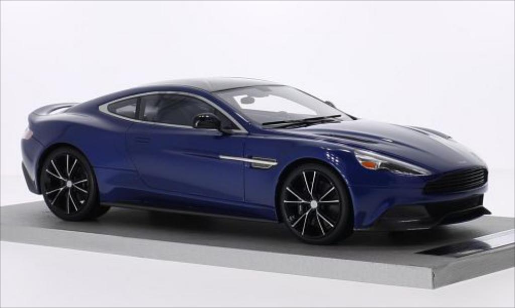 Aston Martin Vanquish 1/18 Tecnomodel Coupe metallic blauw modelauto